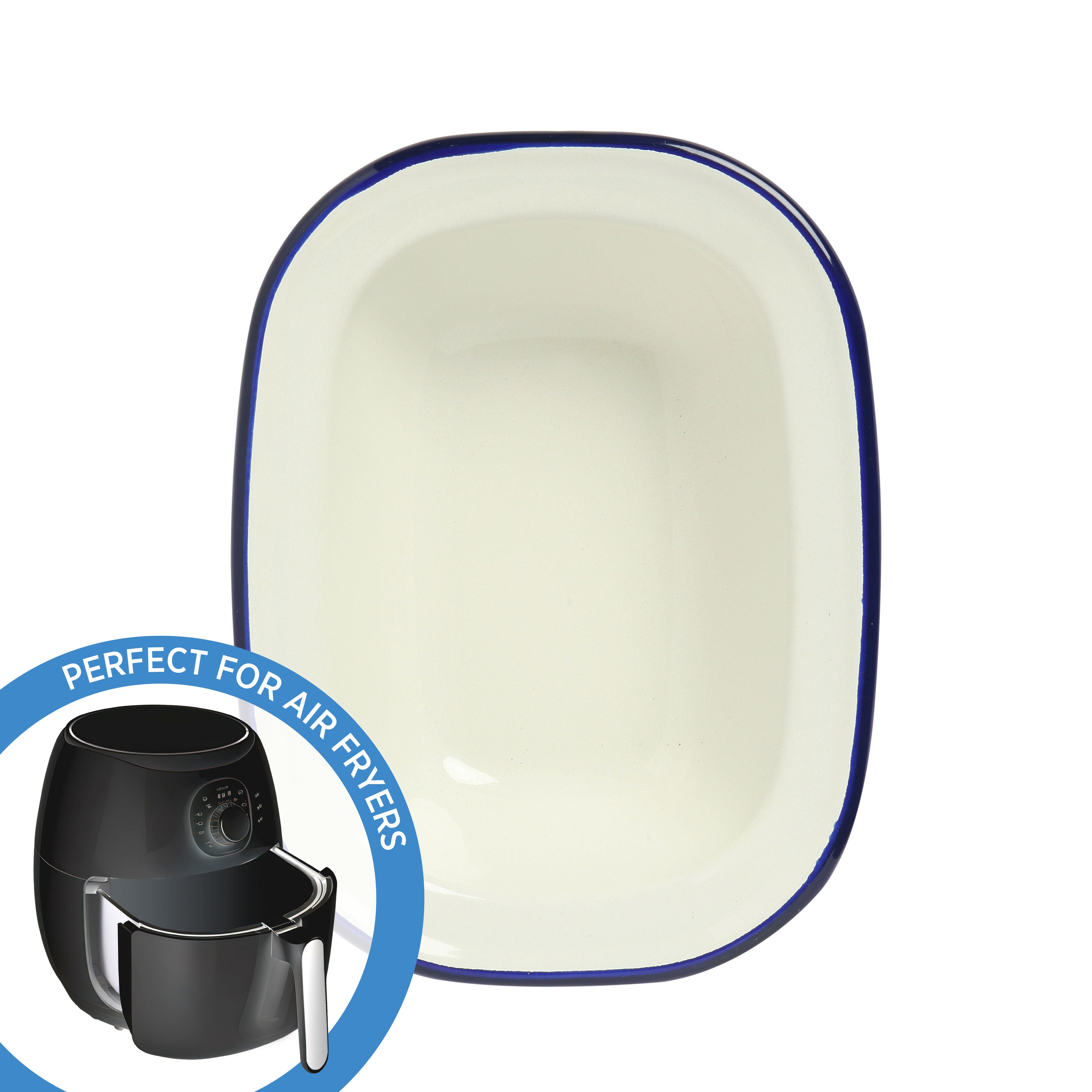 Enamel Oblong Pie Dish 200ml