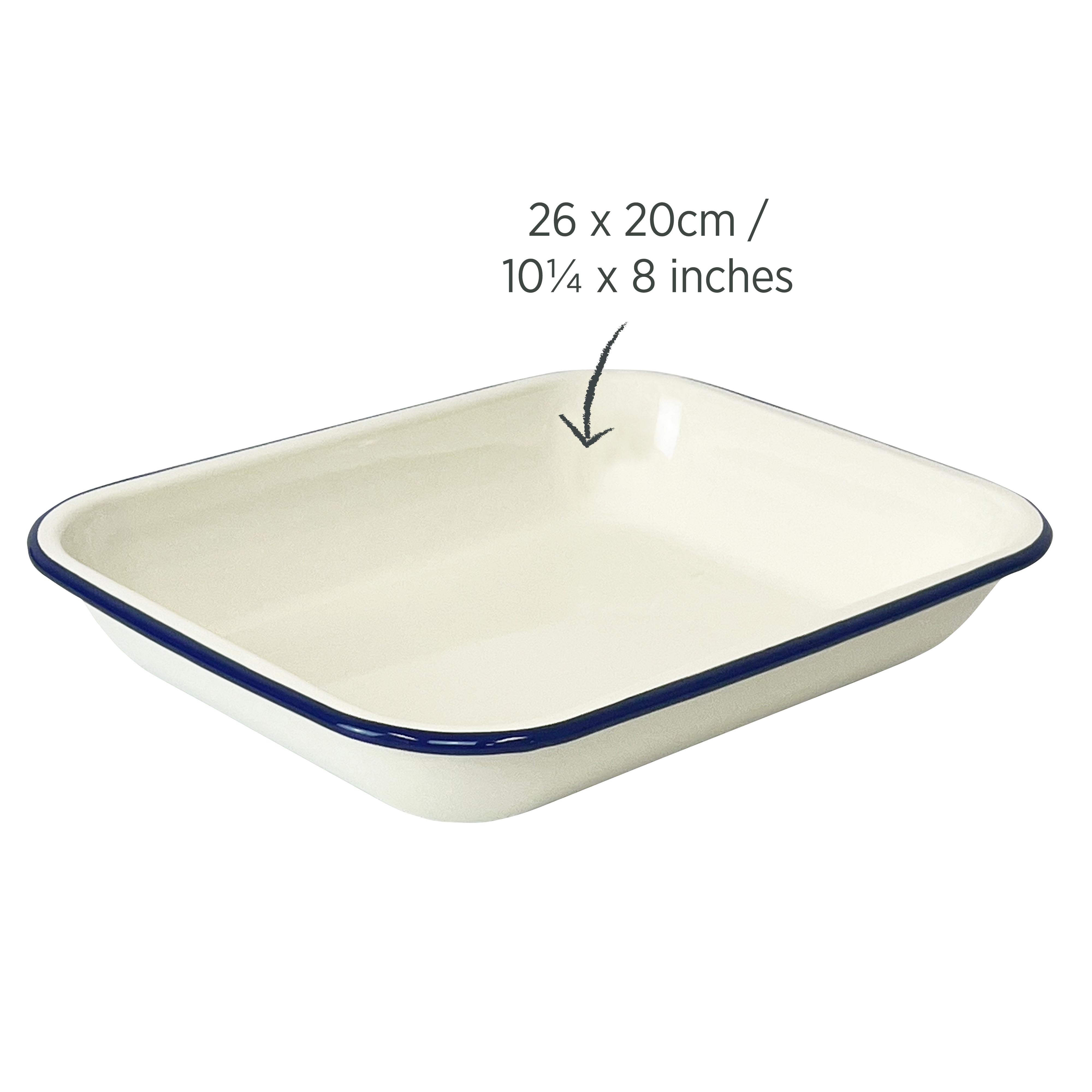 Enamel Oblong Pie Dish 1.5L