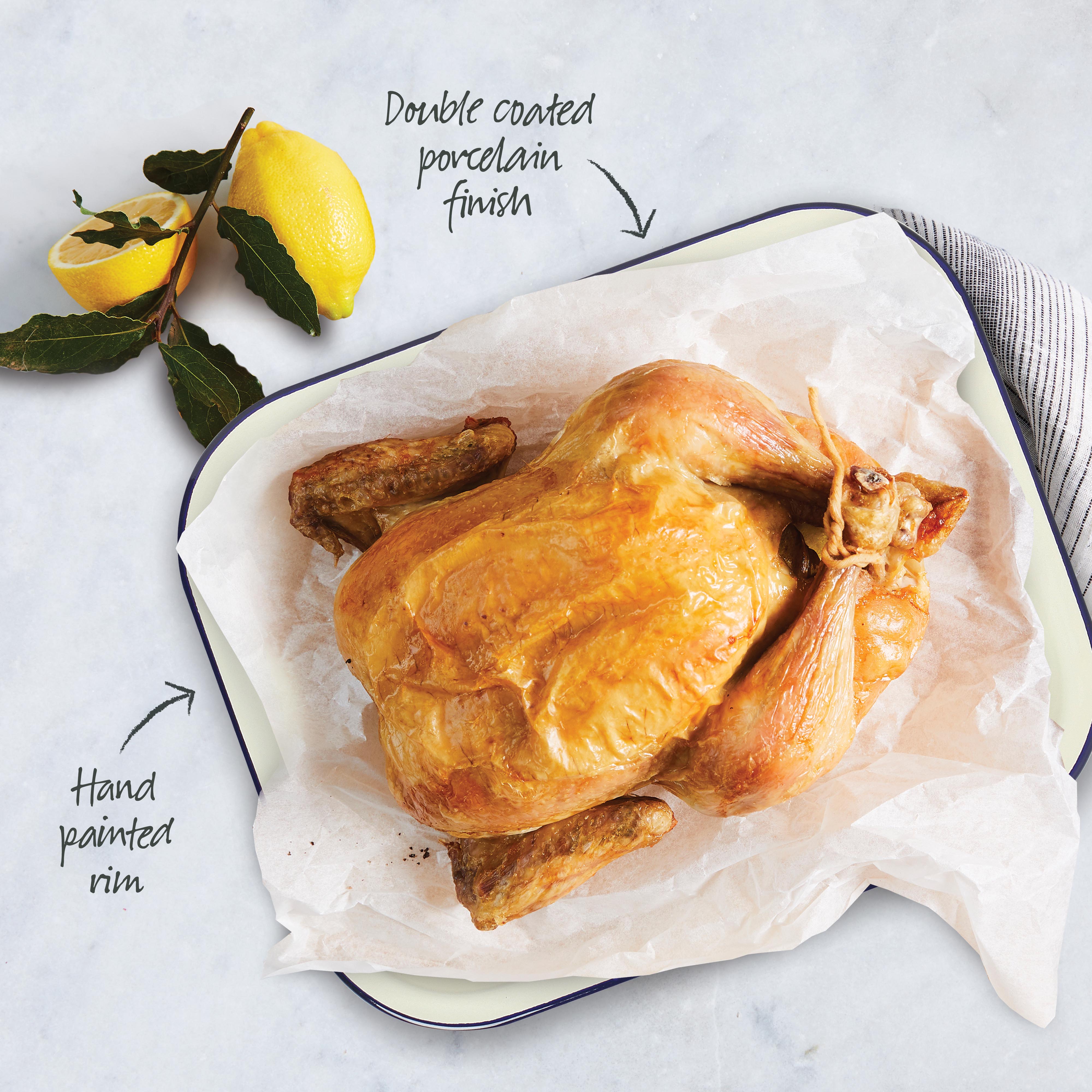 Enamel Oblong Baking Dish 2.5L