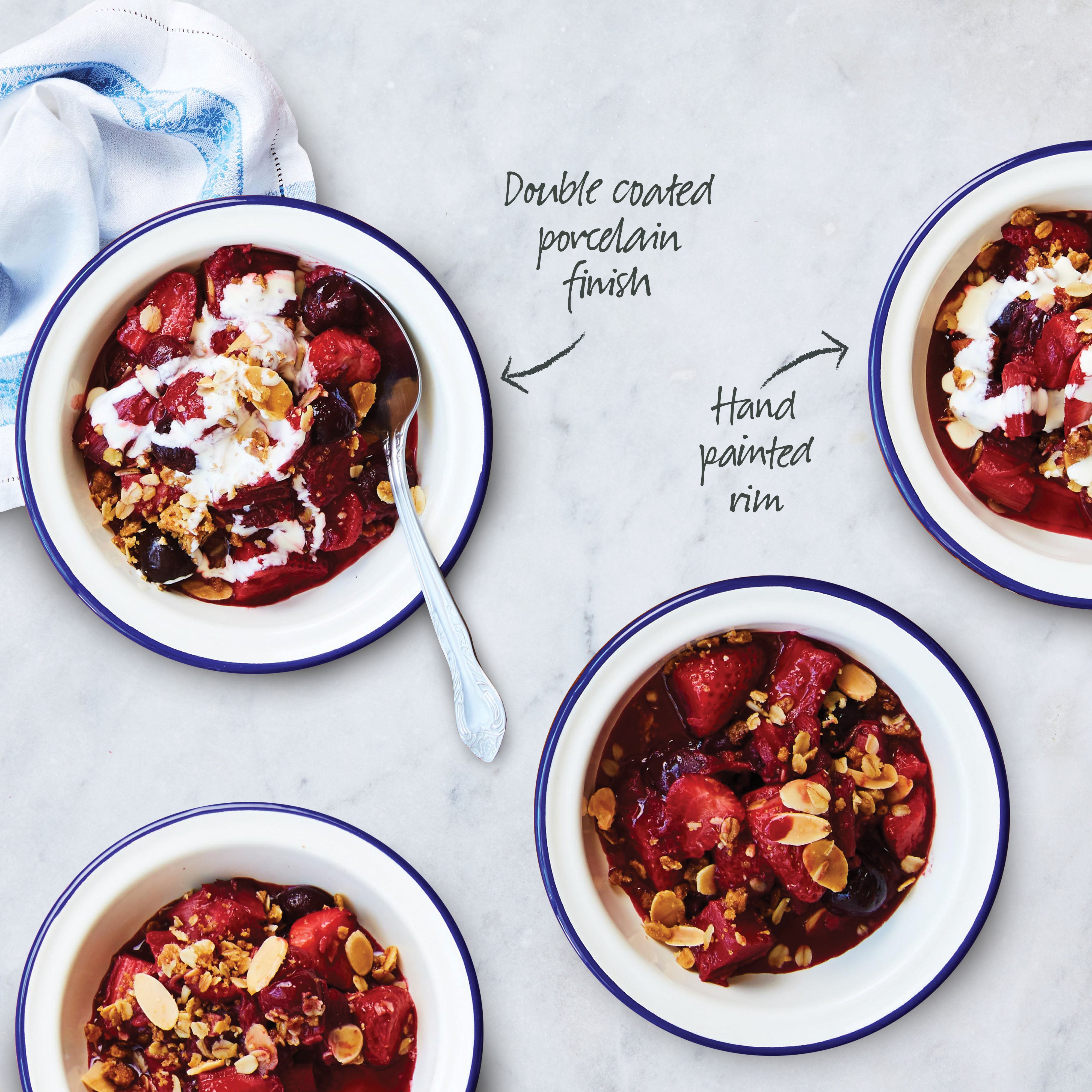 Enamel Pie Dishes 12cm Set of 4