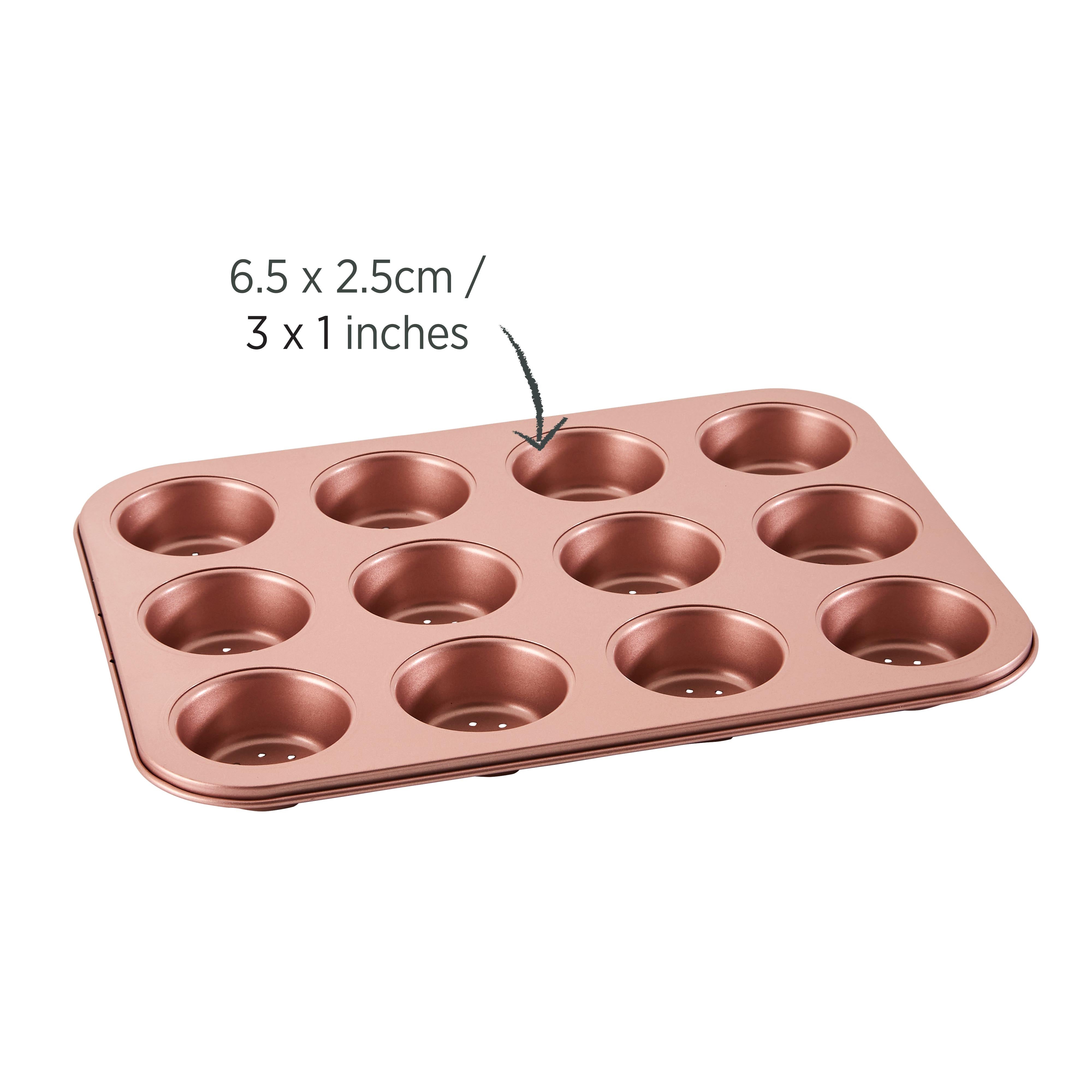Rose Gold Perforated Mini Quiche & Tart Pan 12 Cup