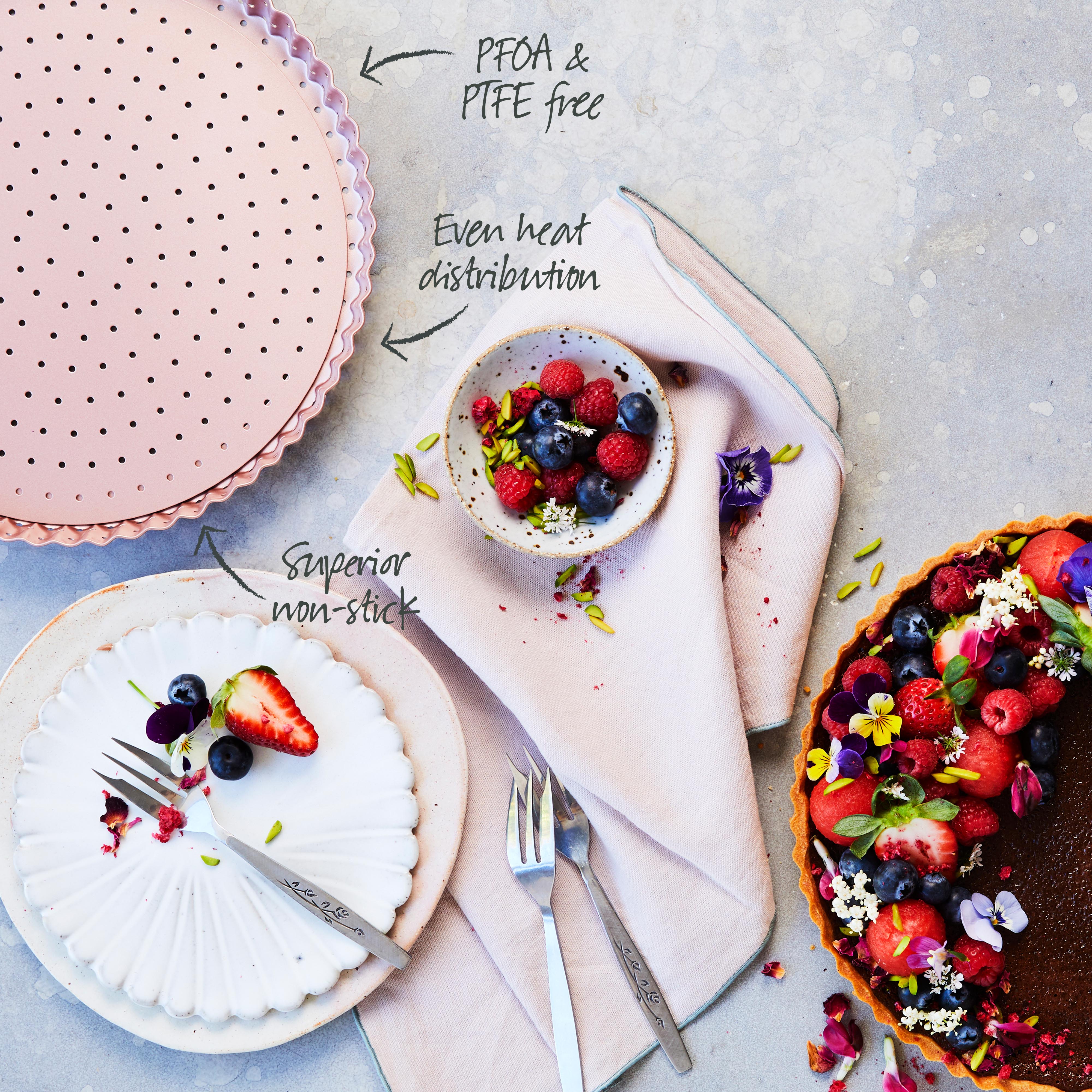 Rose Gold Perforated Round Quiche & Tart Pan