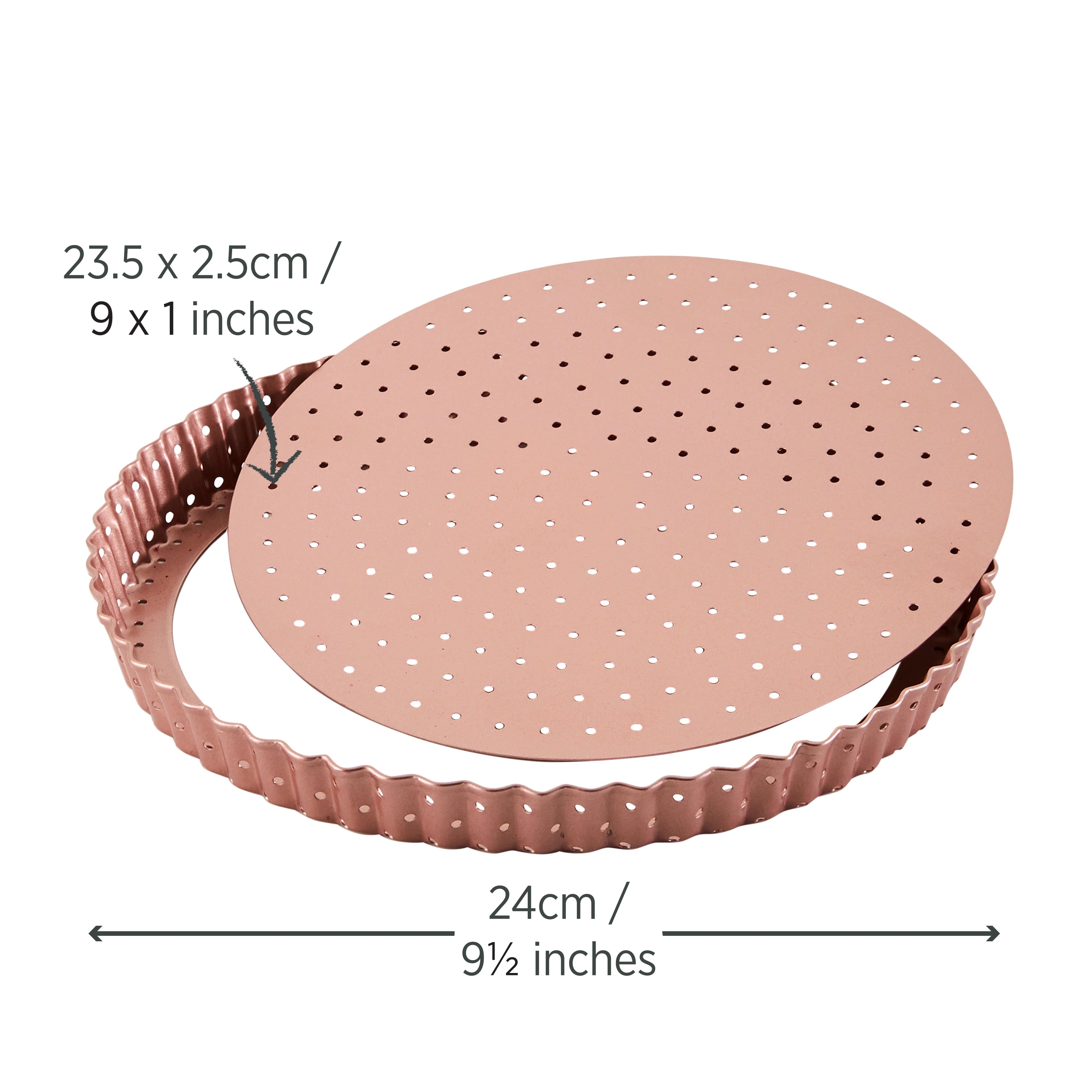 Rose Gold Perforated Round Quiche & Tart Pan