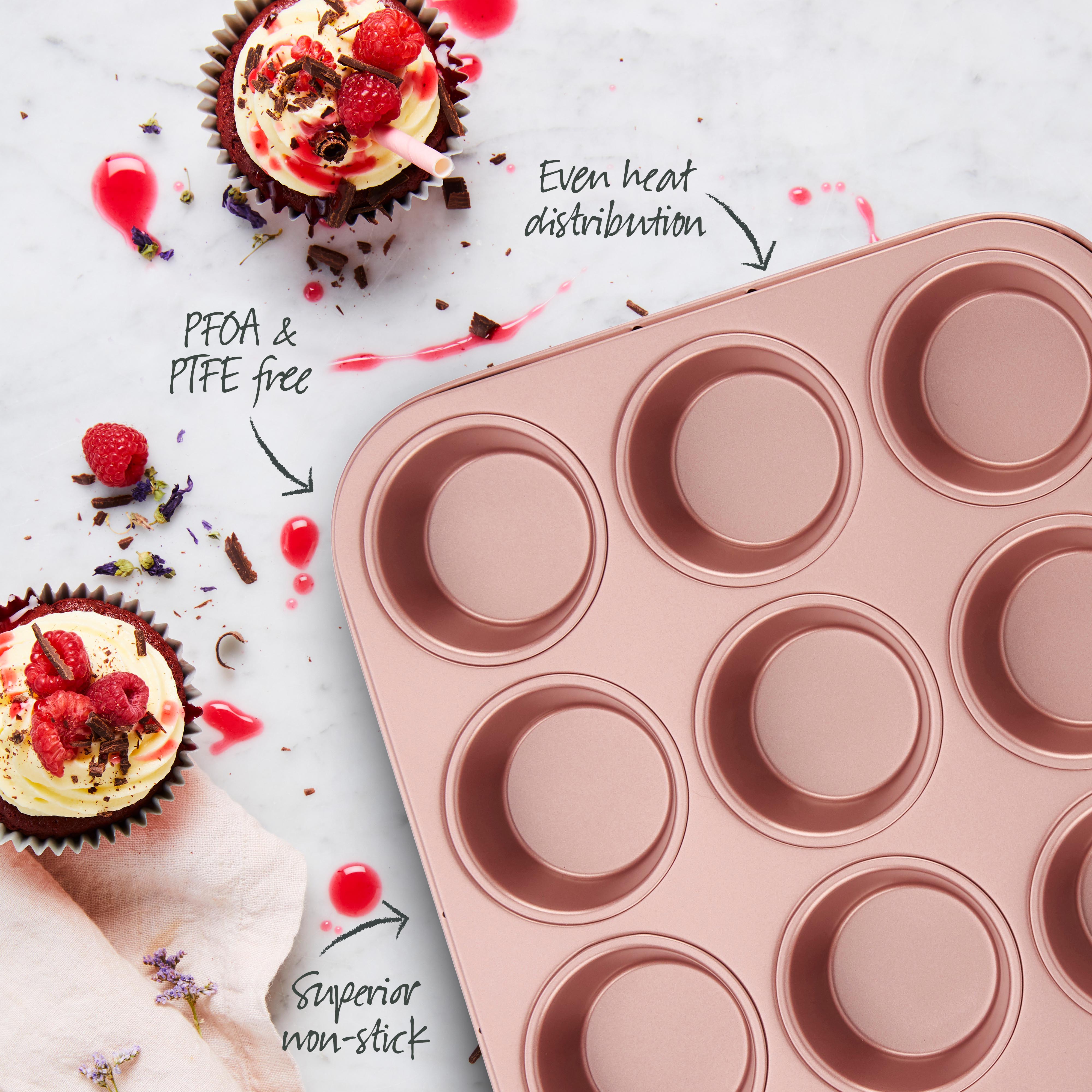 Rose Gold Muffin Pan 12 Cup