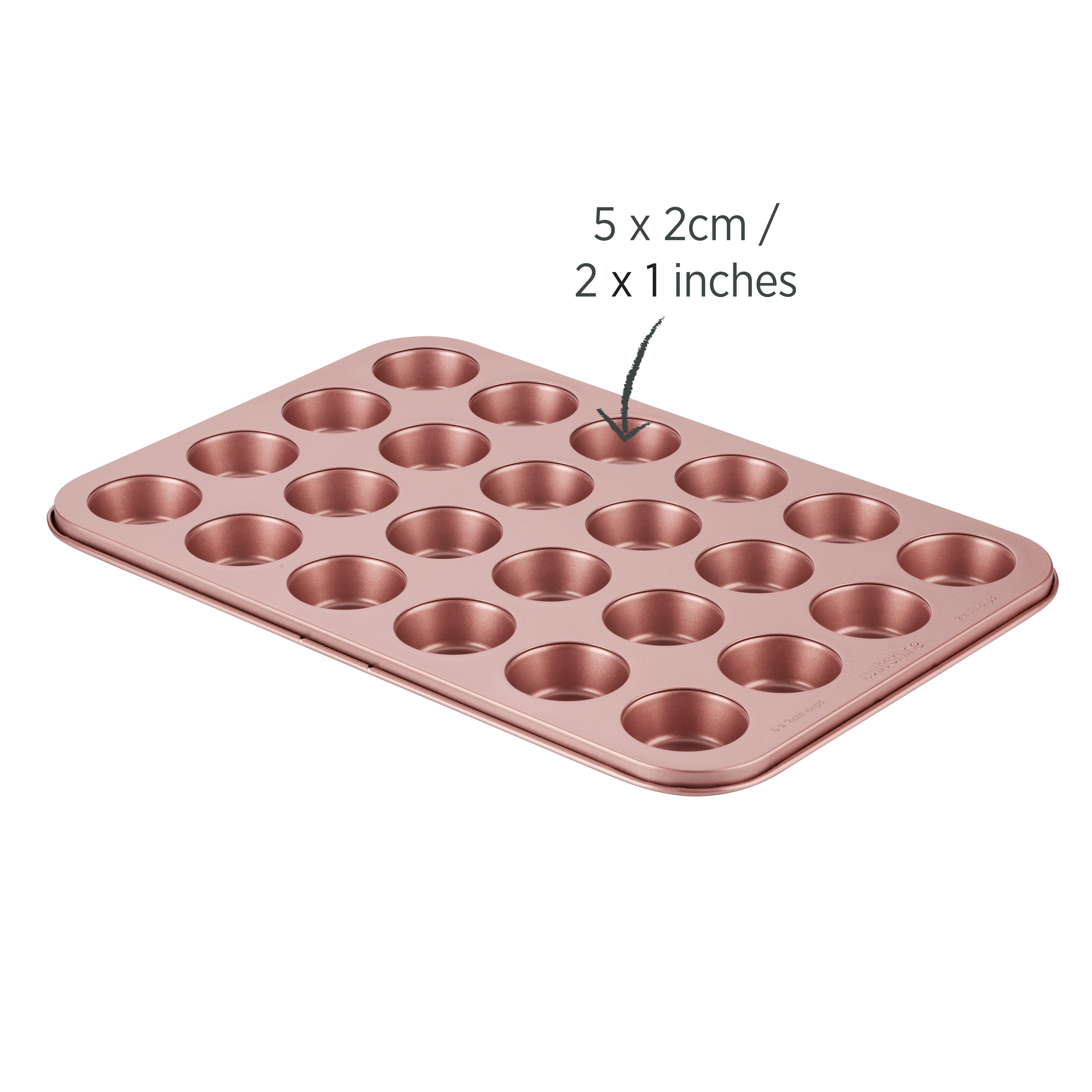 Rose Gold Mini Muffin Pan 24 Cup