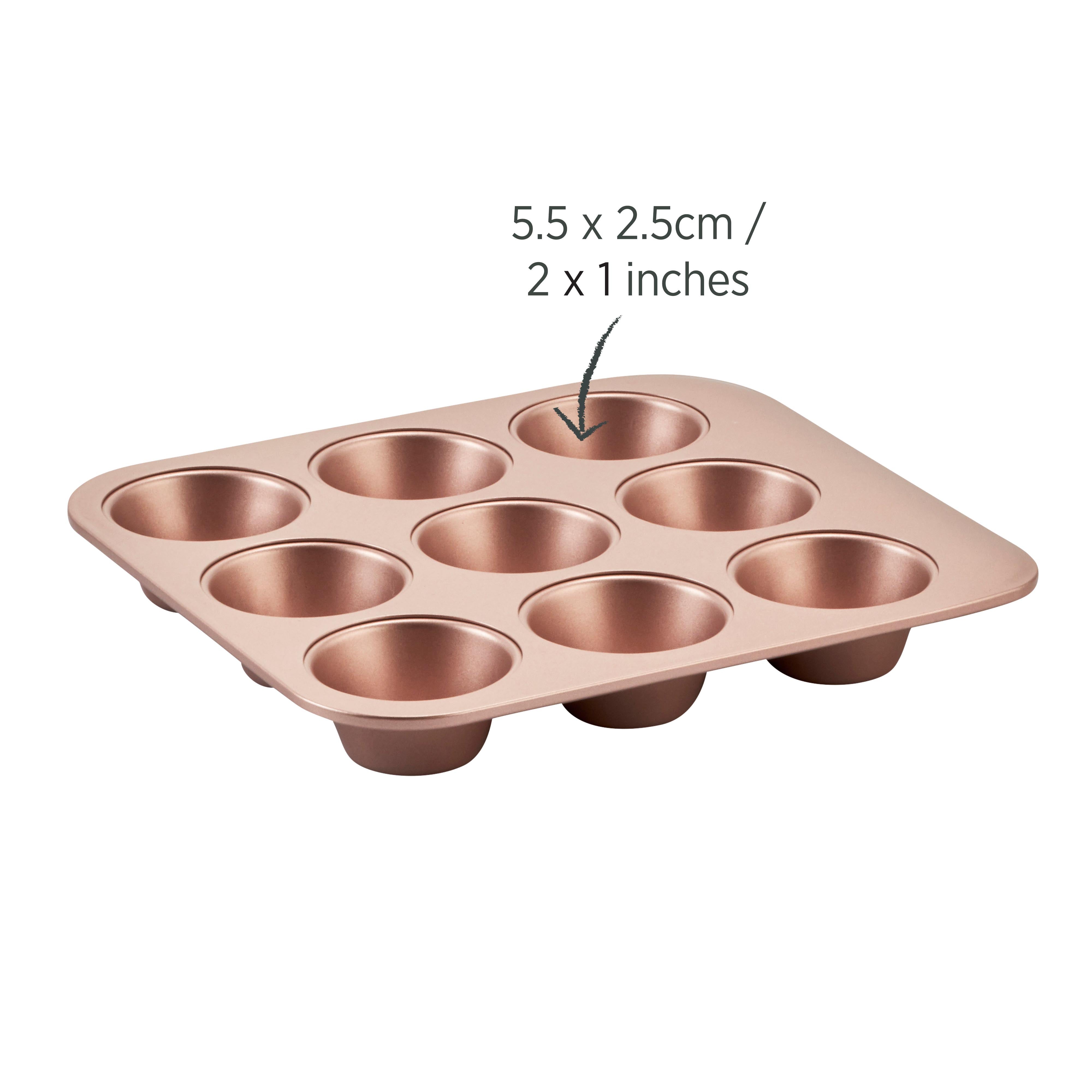 Rose Gold Smart Stack Muffin Pan 9 Cup