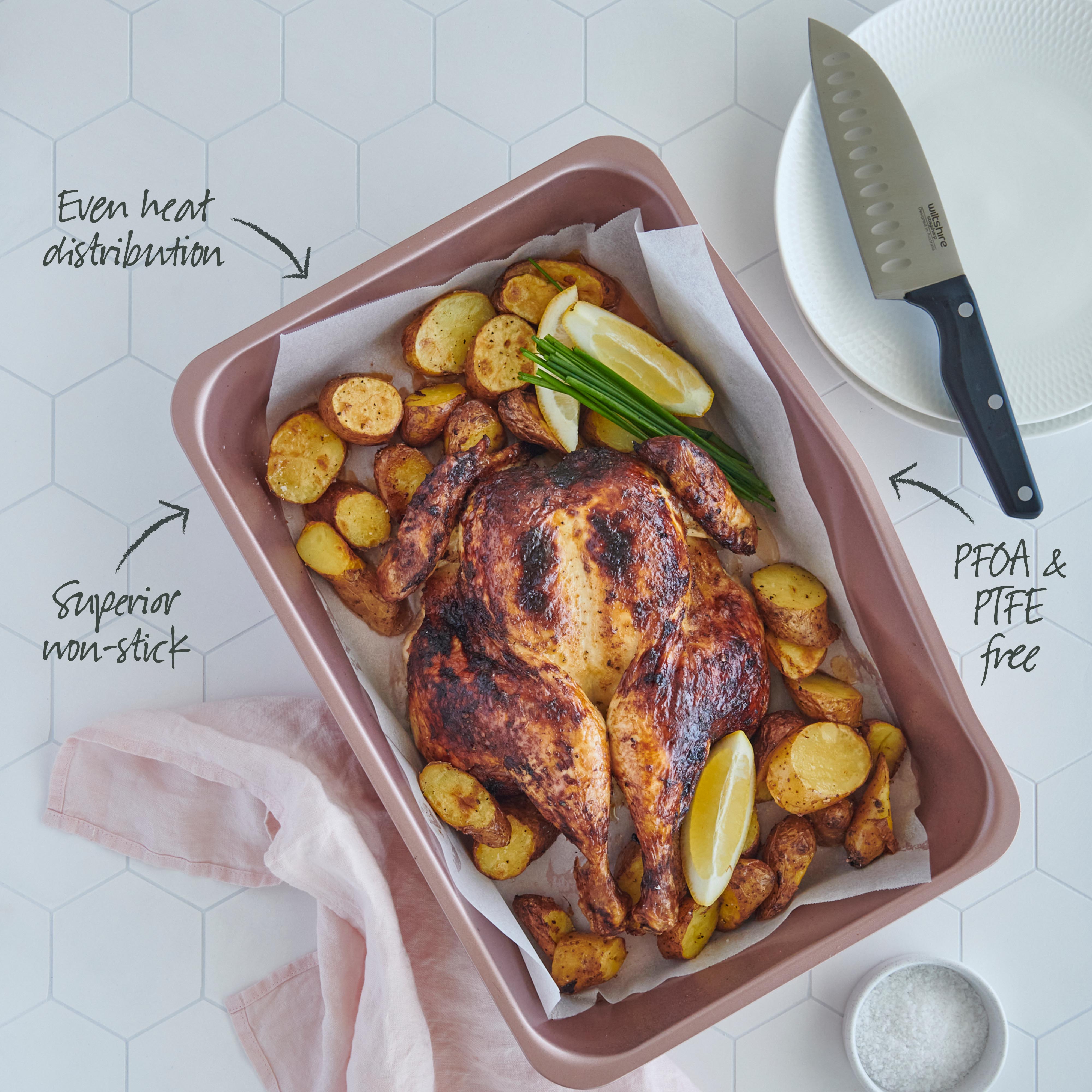 Rose Gold Smart Stack Roast Pan