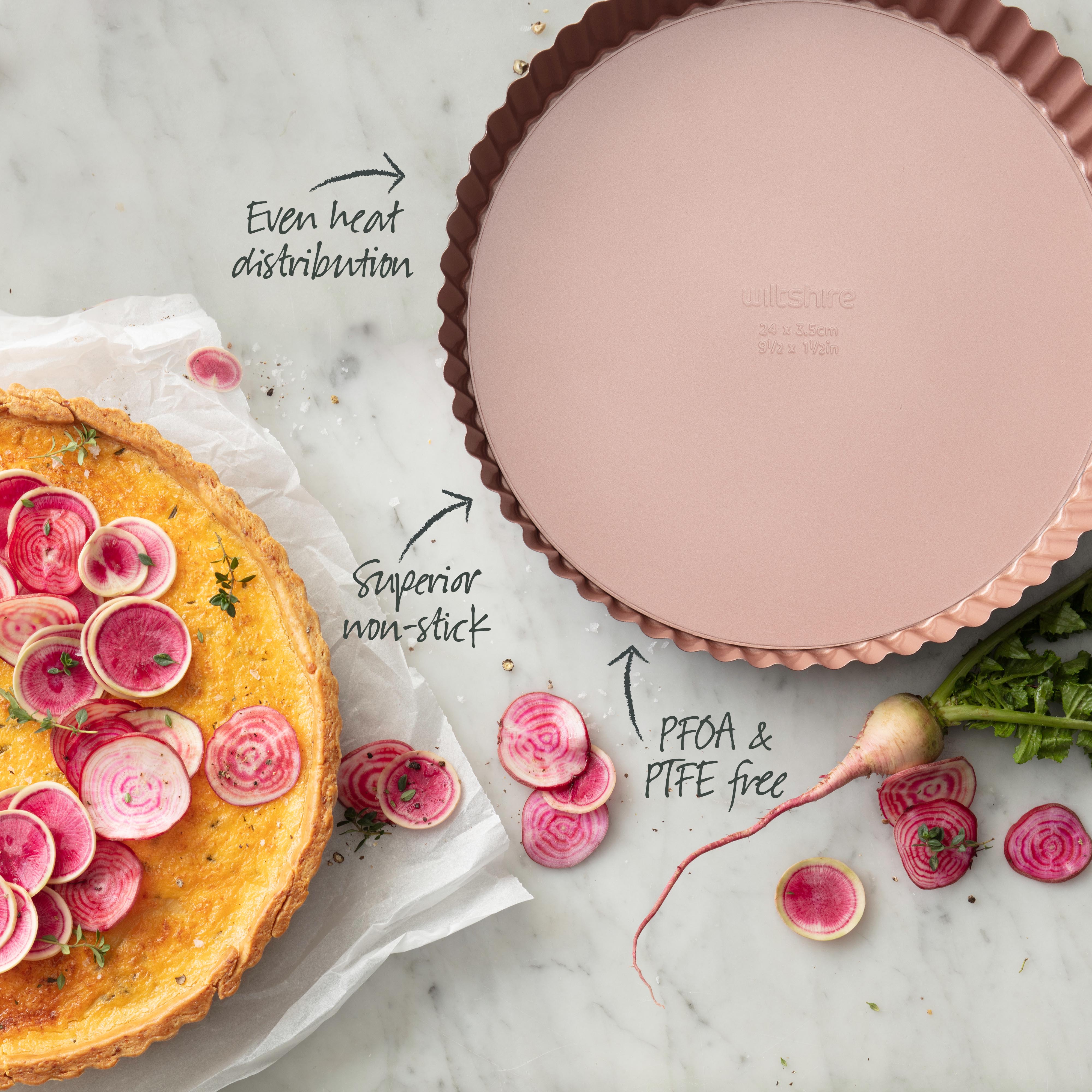 Rose Gold Quiche & Tart Pan 24cm