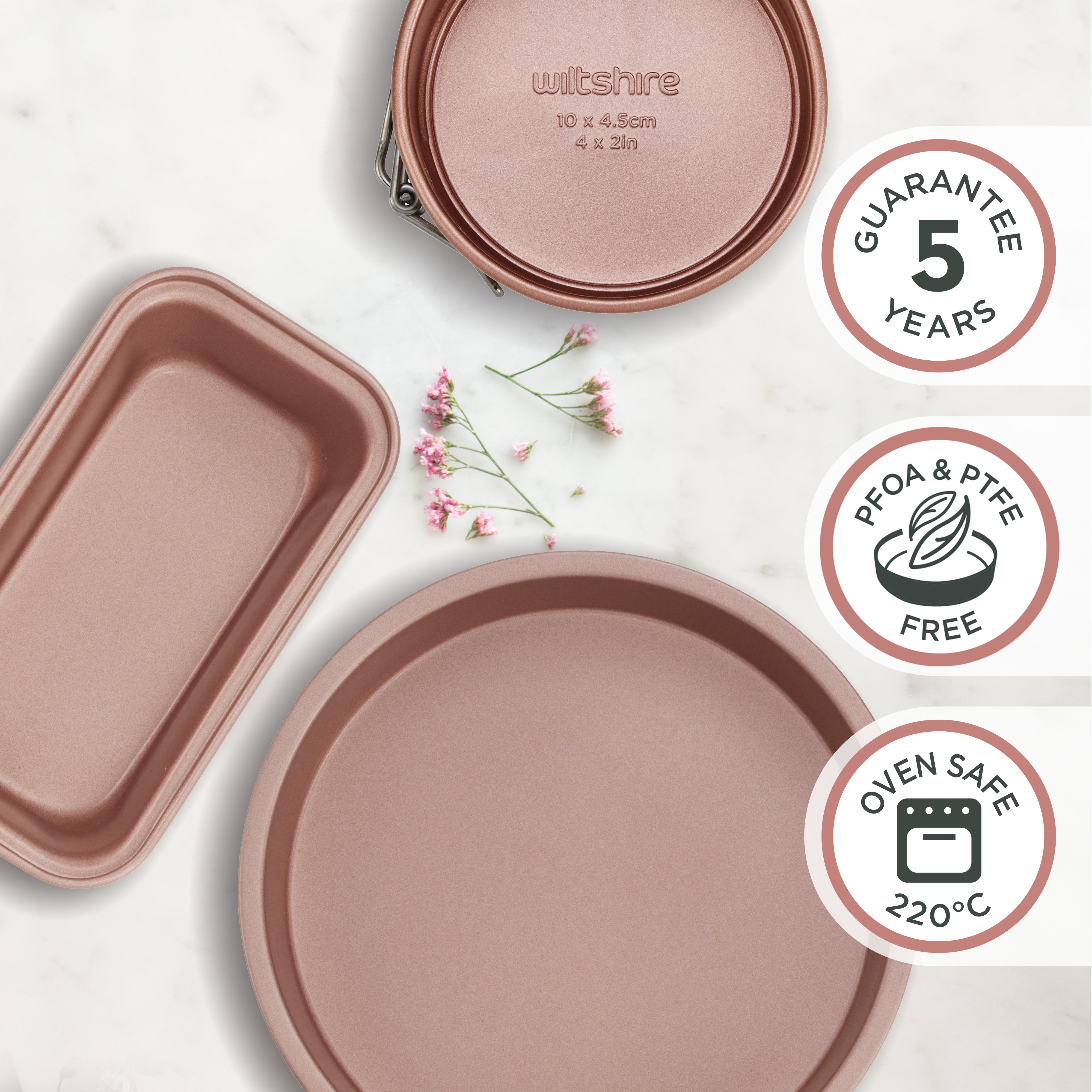 Rose Gold Mini Pizza Pan 17.5cm - Airfryer or Oven