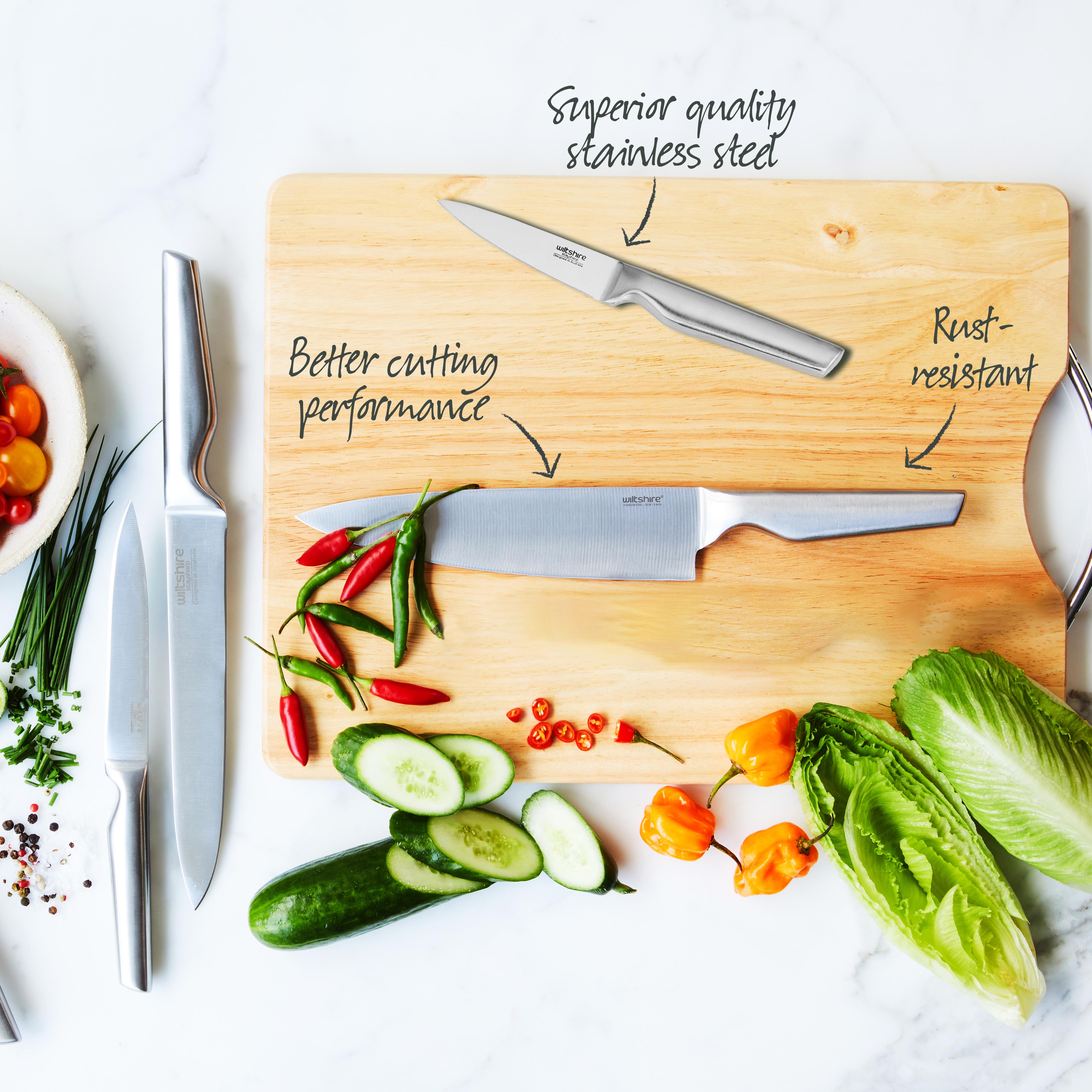 Staysharp Premium Stainless Steel Knife Block Set 5 Piece