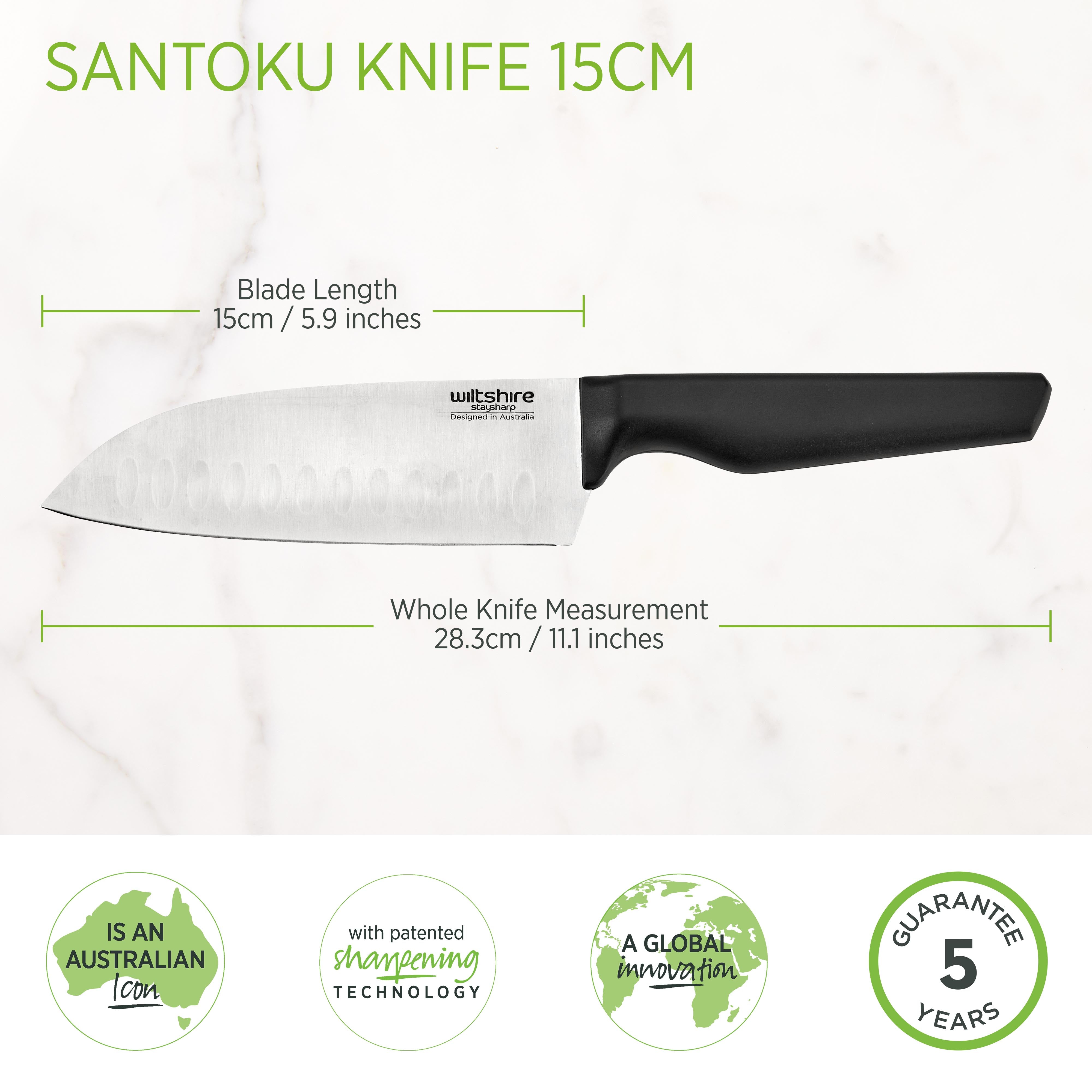 Staysharp Santoku Knife 15cm