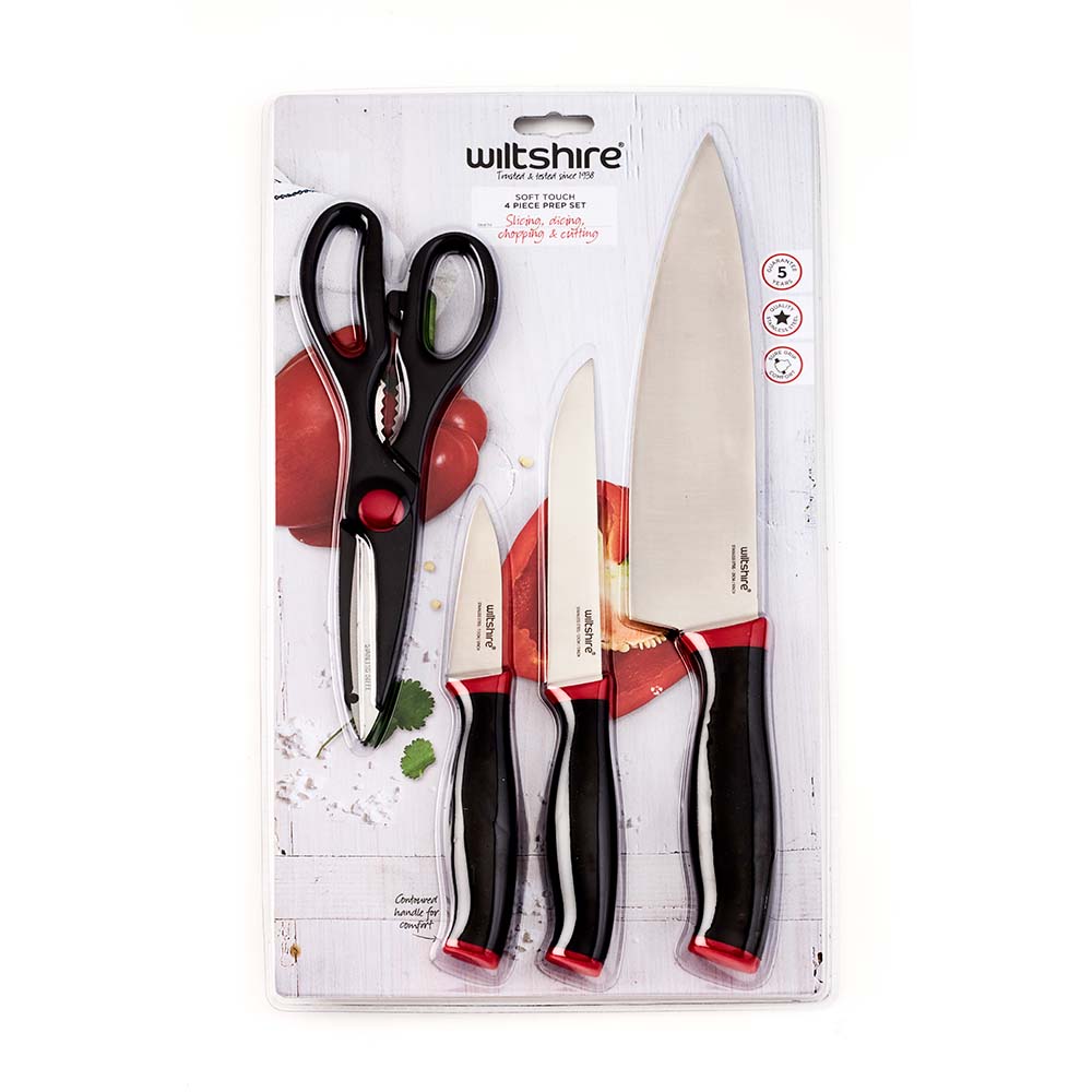 Soft Touch 4 Piece Knife Prep Set