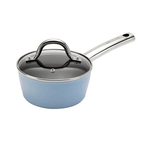 Easycook Blue Non-stick Saucepan 16cm With Glass Lid