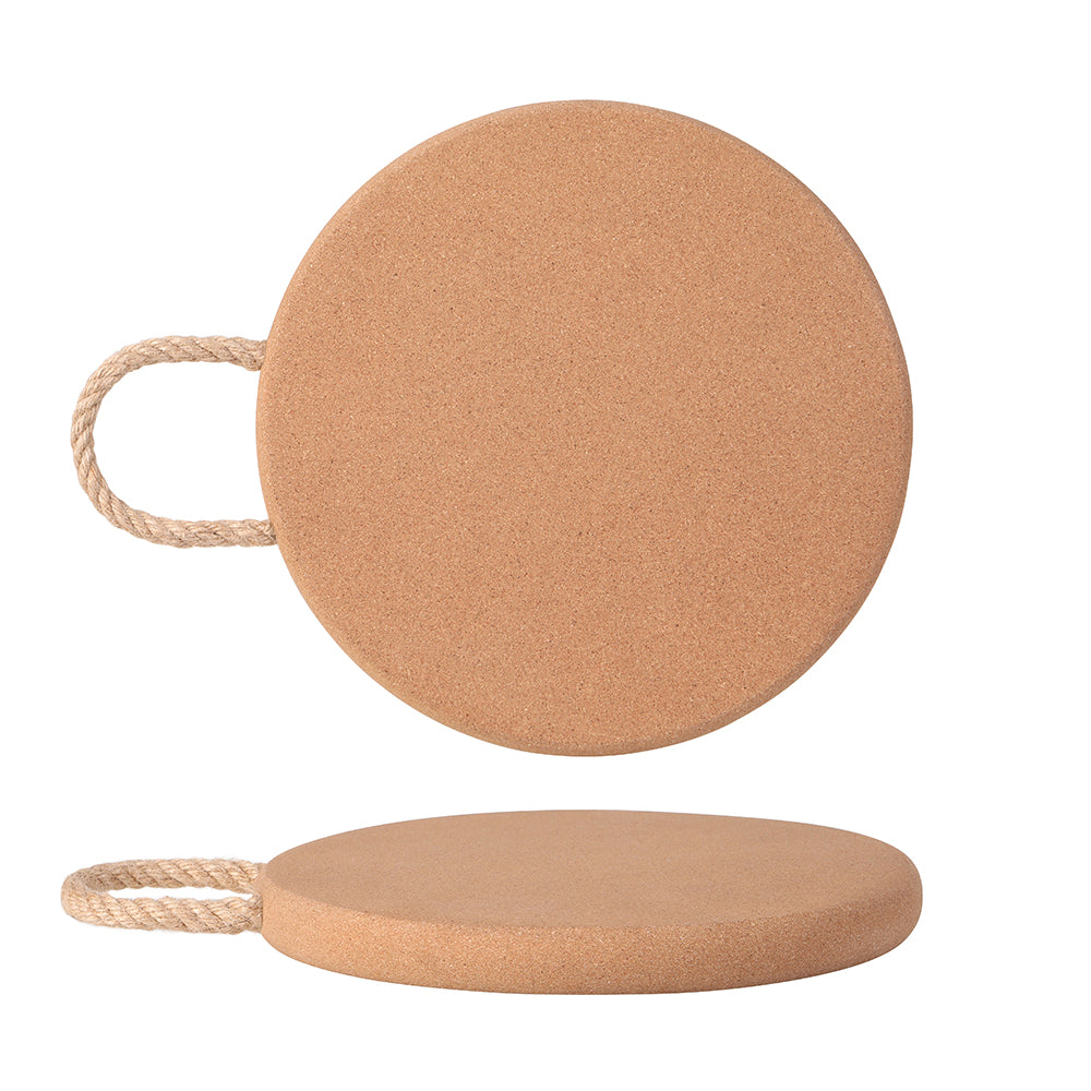 Wiltshire Deluxe Cork Trivet with Rope Handle Round 25 x 2cm