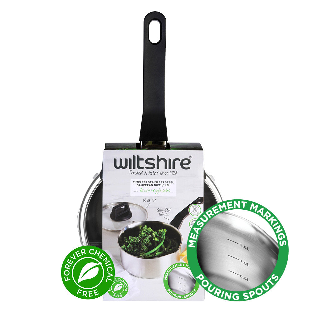 Timeless Saucepan 18cm with Glass Lid