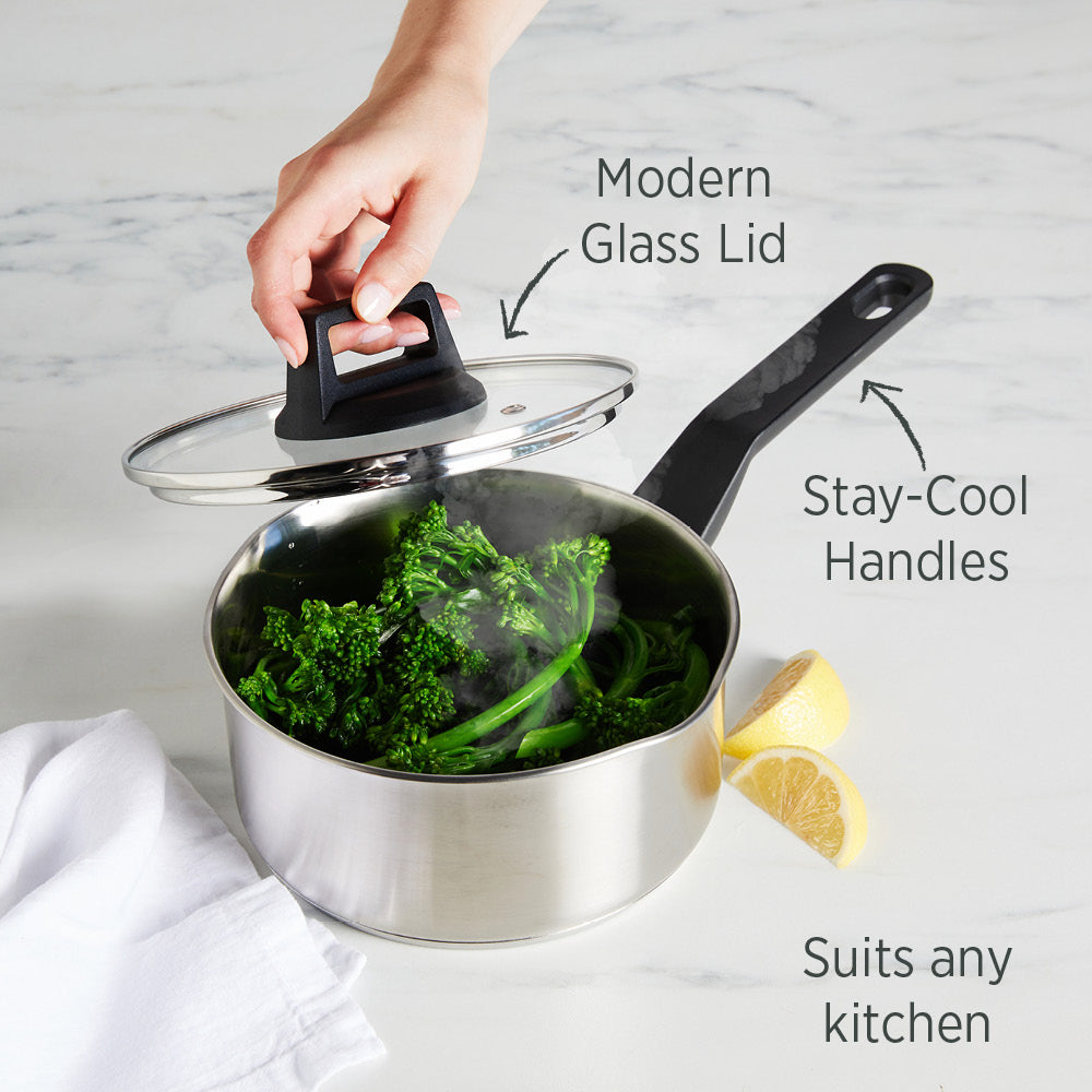 Timeless Saucepan 18cm with Glass Lid