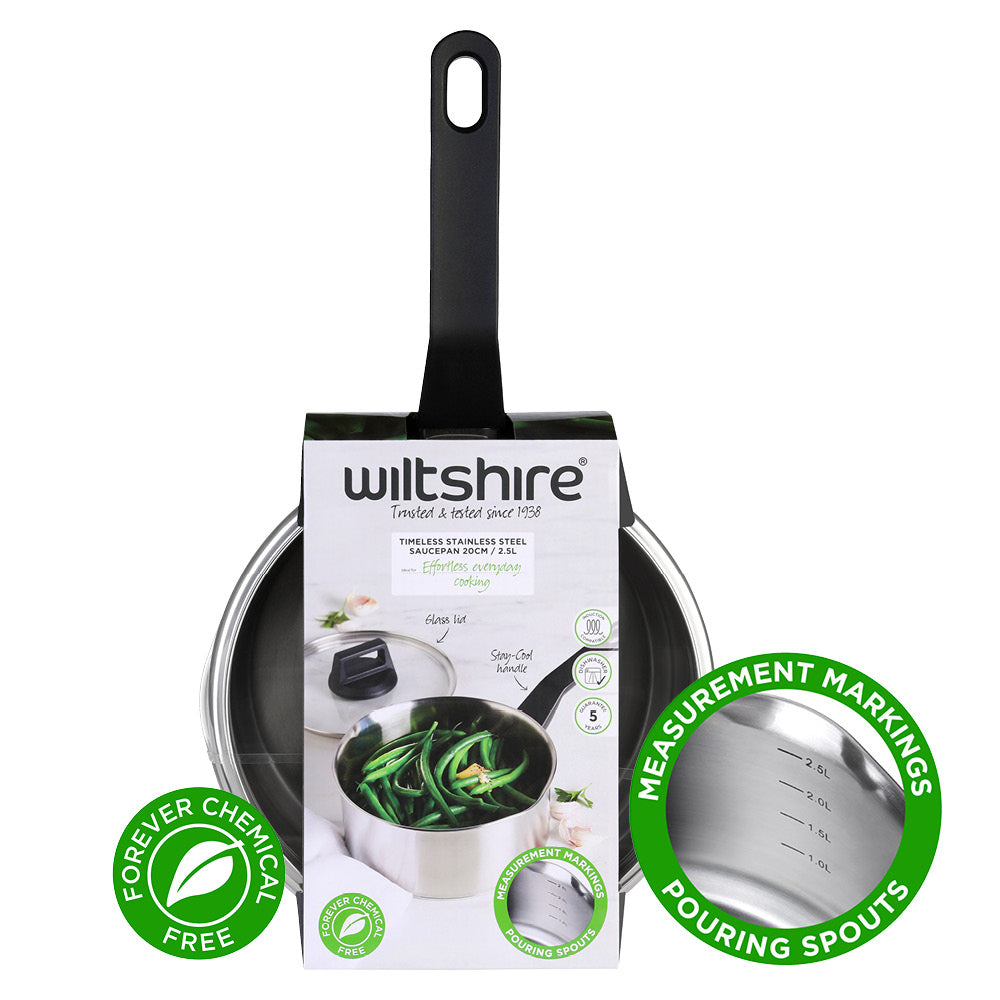 Timeless Saucepan 20cm with Glass Lid