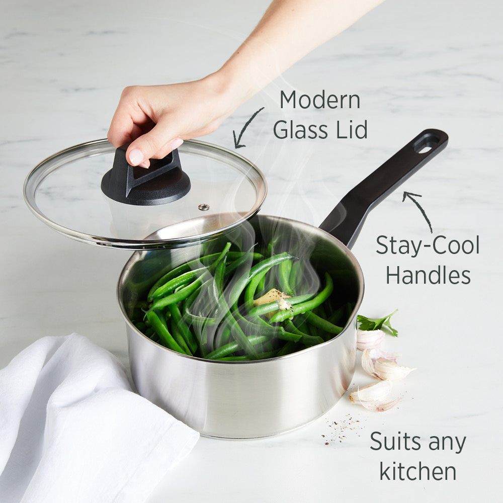 Timeless Saucepan 20cm with Glass Lid