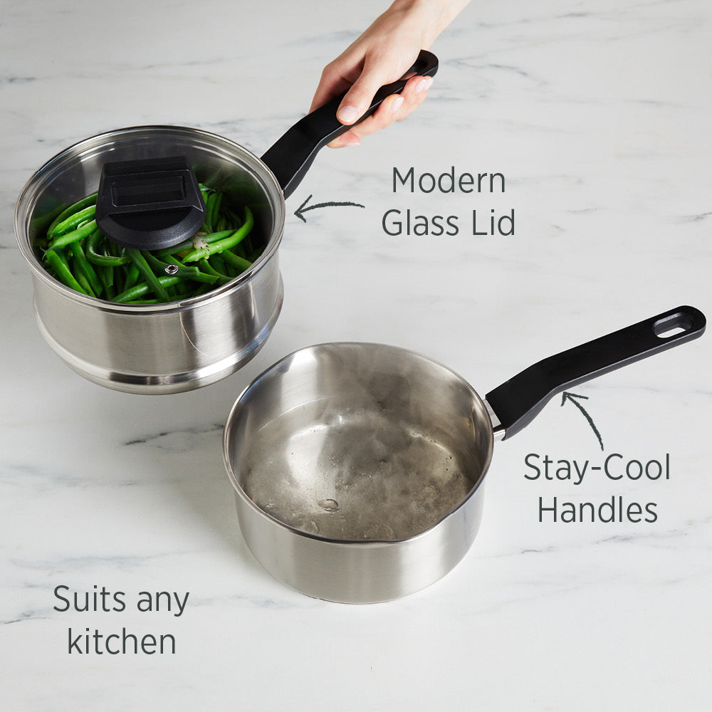 Timeless Steamer Set 18cm with Glass Lid
