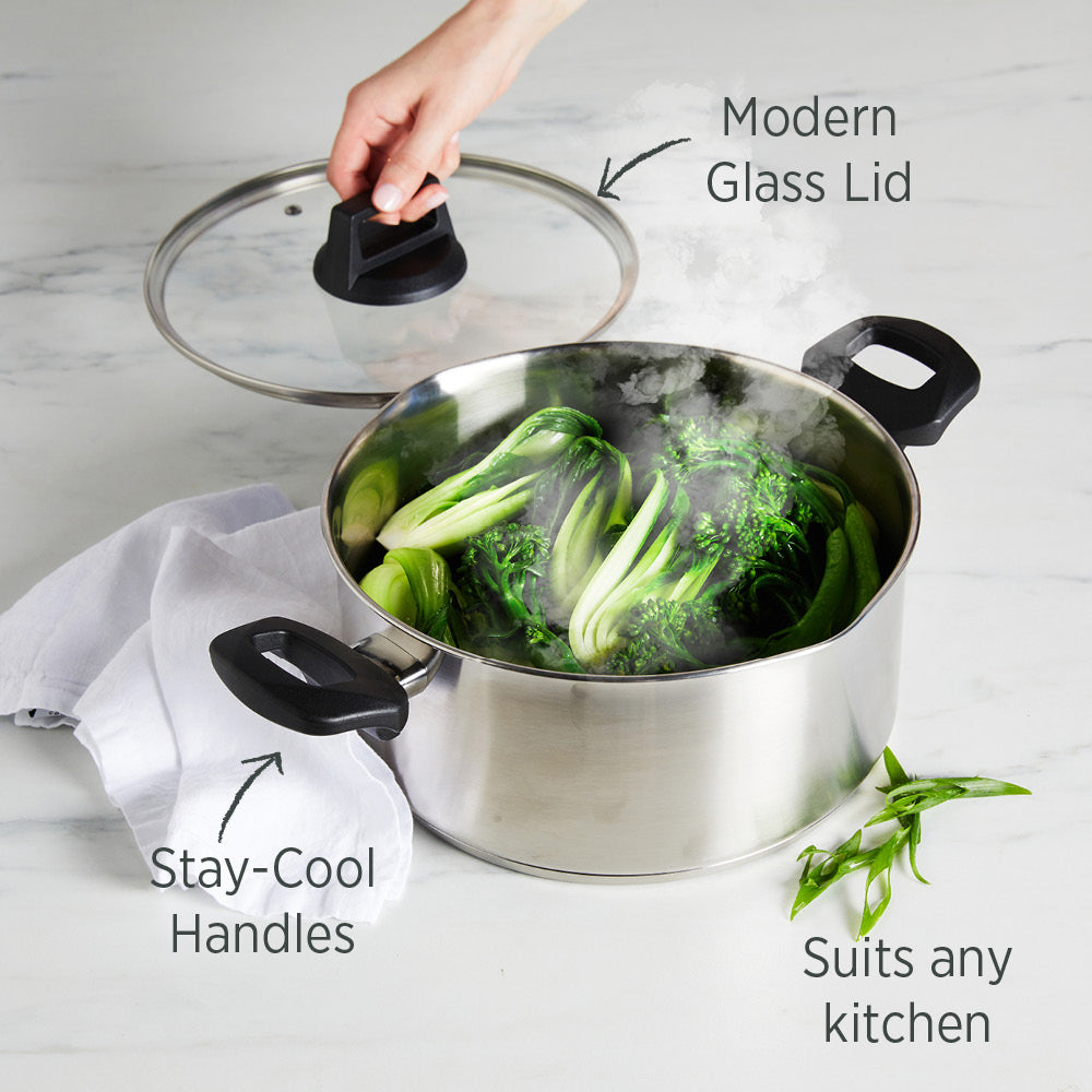 Timeless Casserole 24cm with Glass Lid