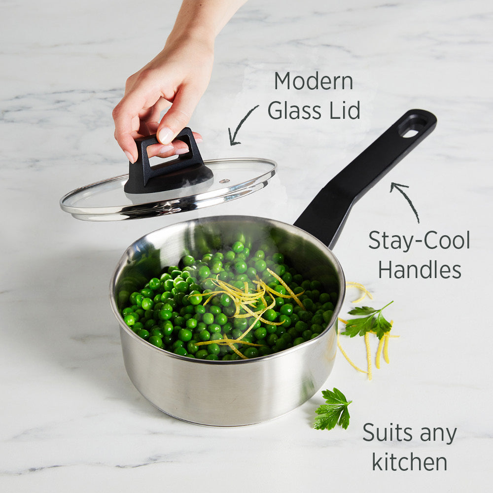 Timeless Saucepan 16cm with Glass Lid