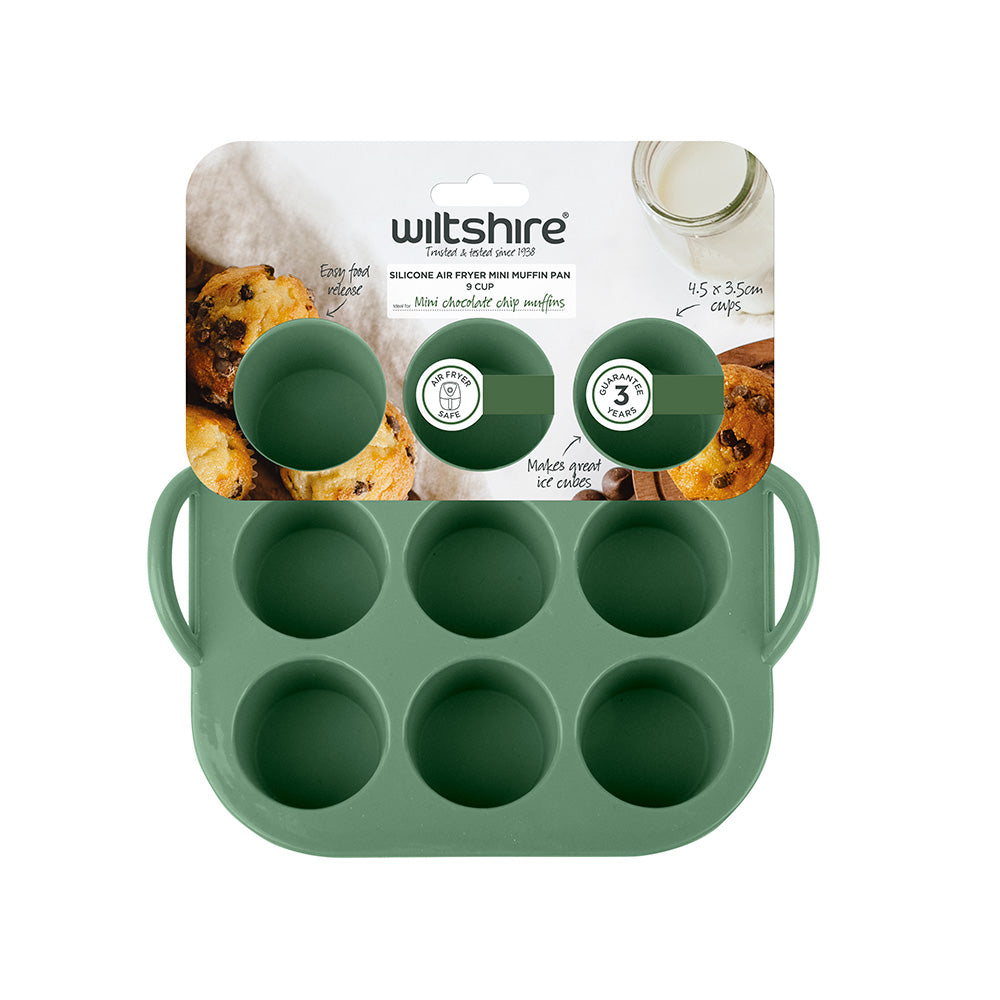 Silicone Air Fryer Mini Muffin Pan 9 Cup