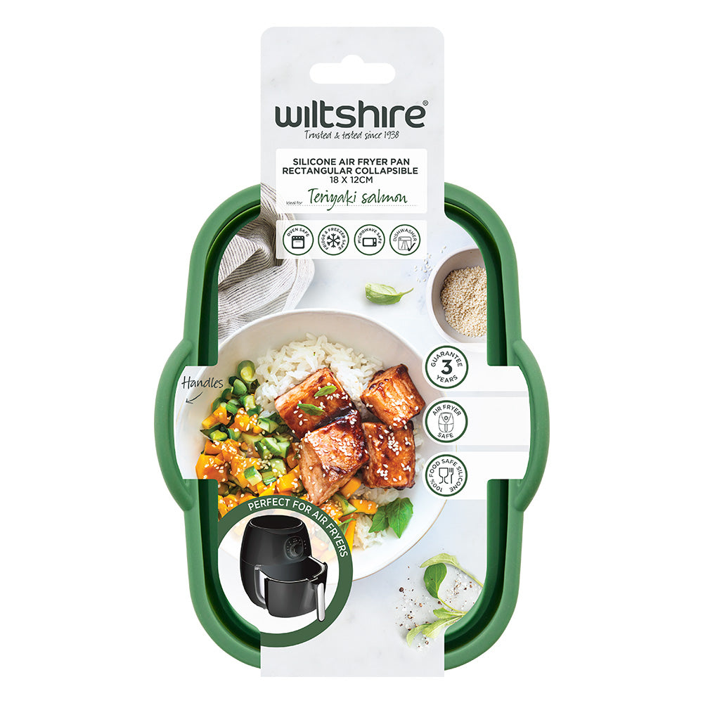 Silicone Air Fryer Rectangular Collapsible Pan