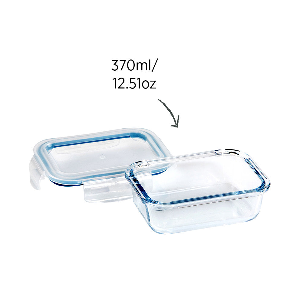 Glass Food Container Rectangle 370ml