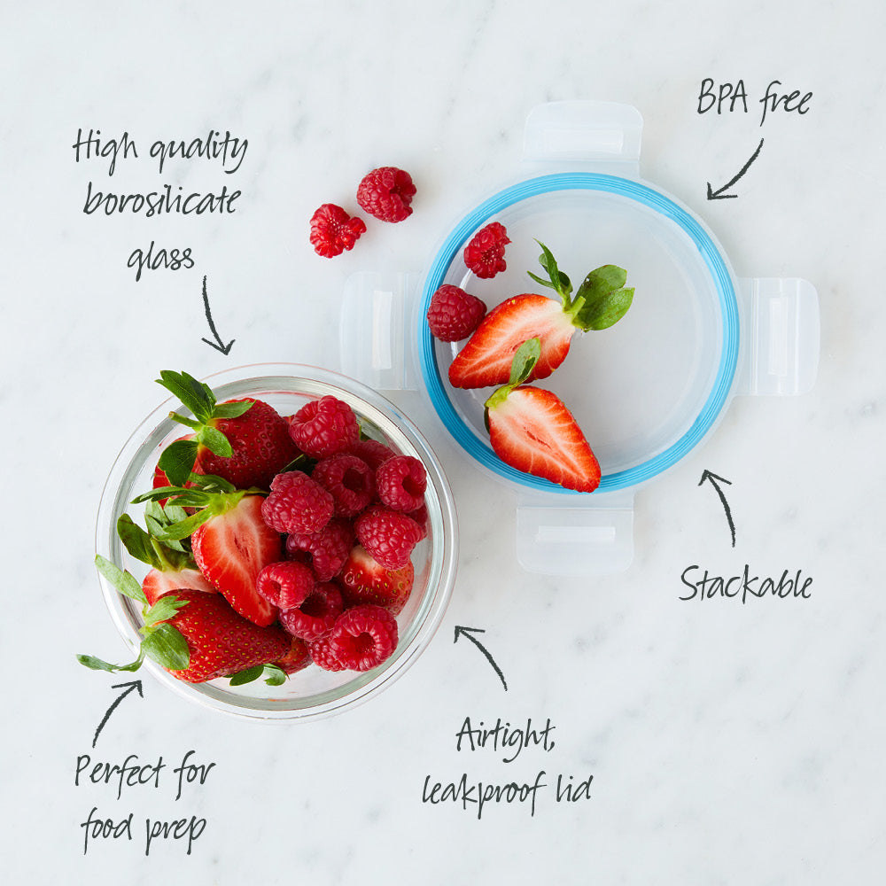 Glass Food Container Round 400ml