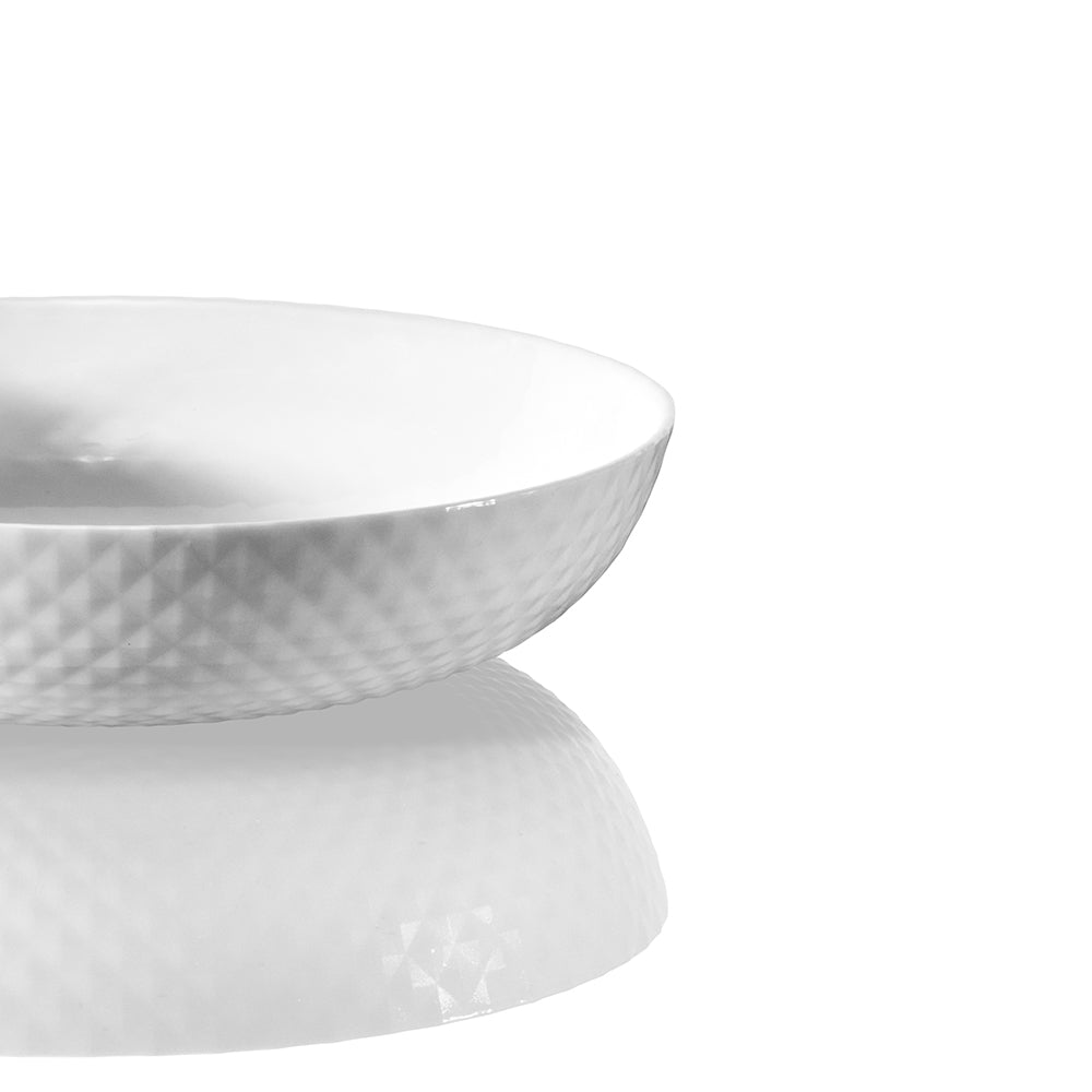 Diamond White Flat Bowl 20cm x 4.4cm