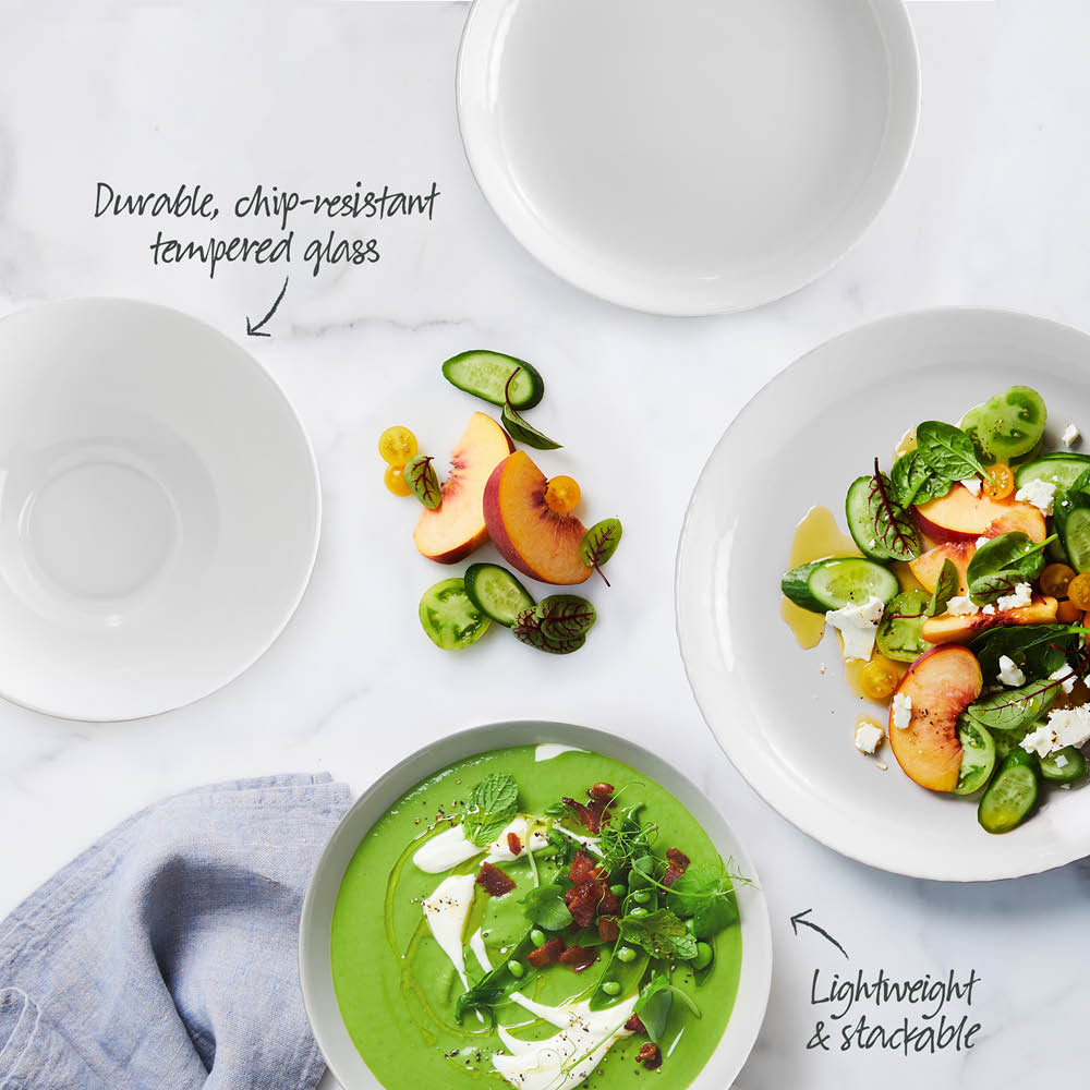 Diamond White 12 Piece Dinner Set