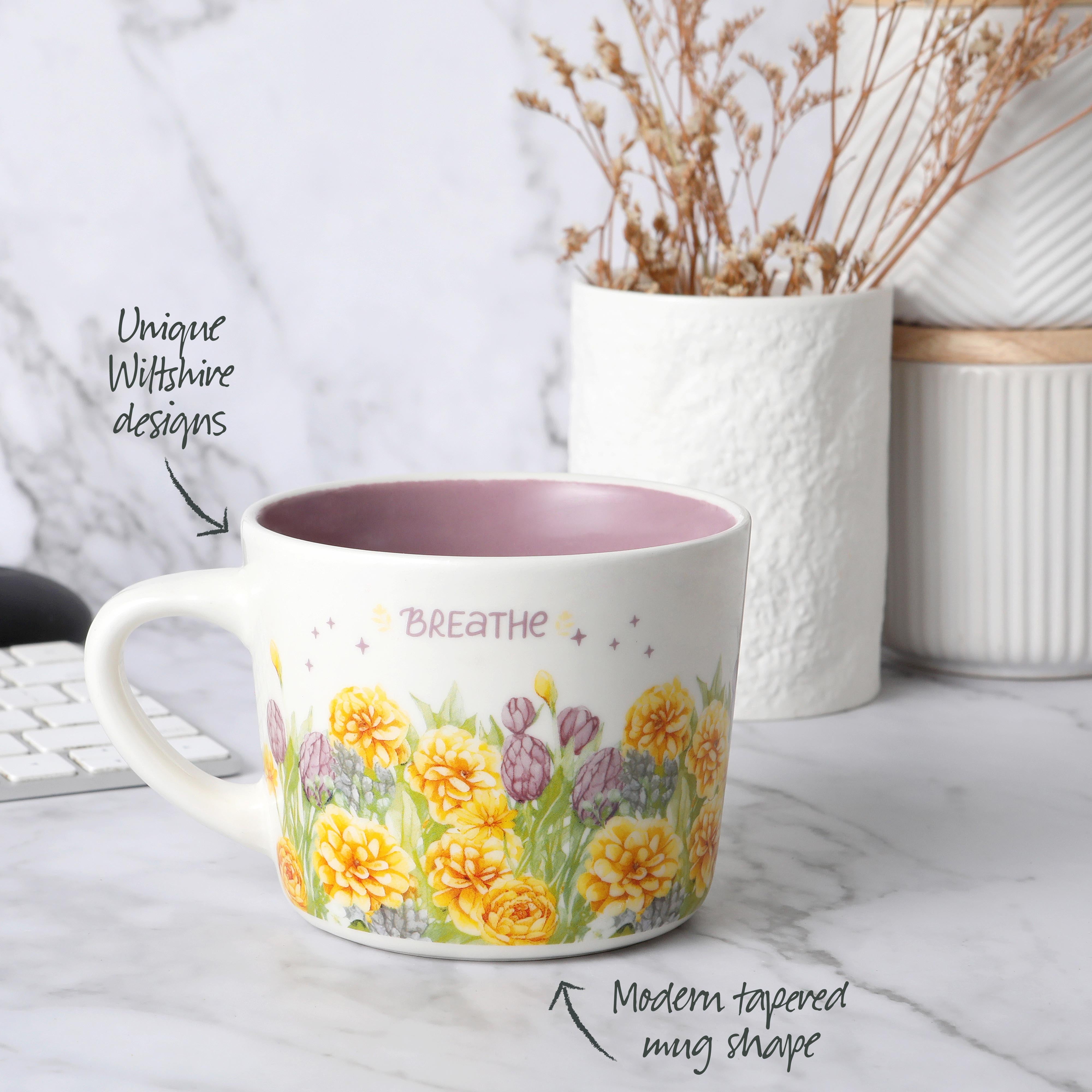 'Breathe' Printed Mug 400ml