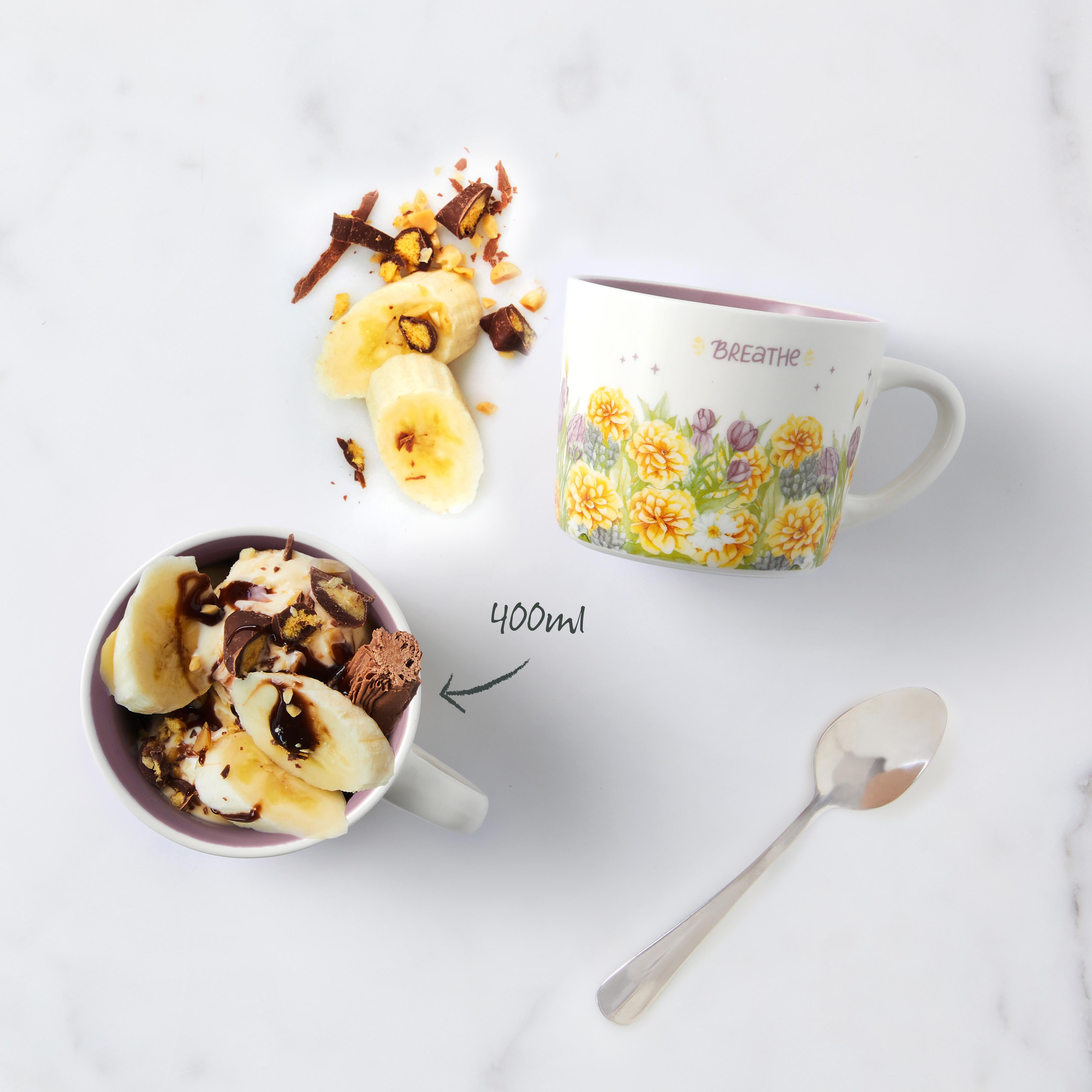 'Breathe' Printed Mug 400ml