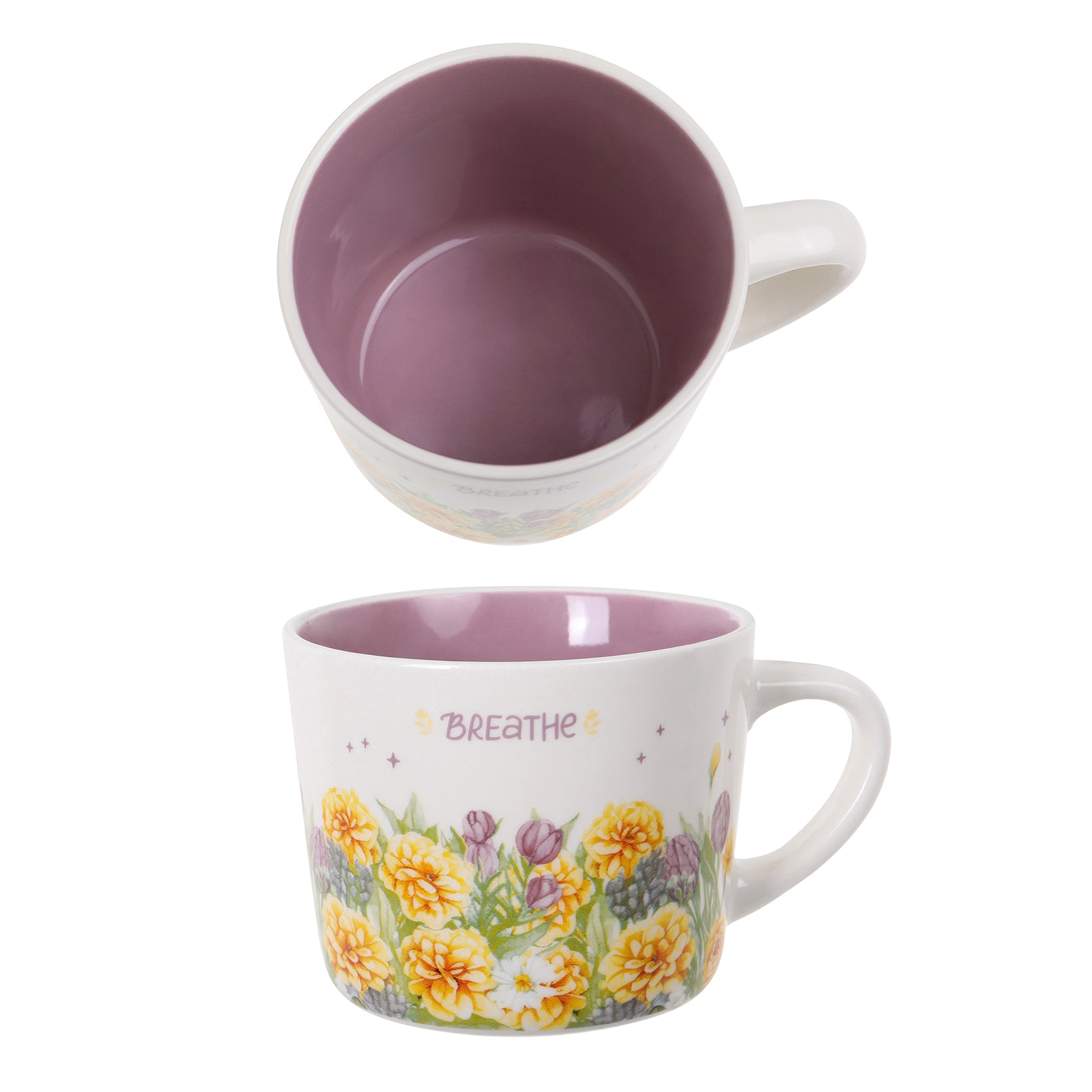 'Breathe' Printed Mug 400ml