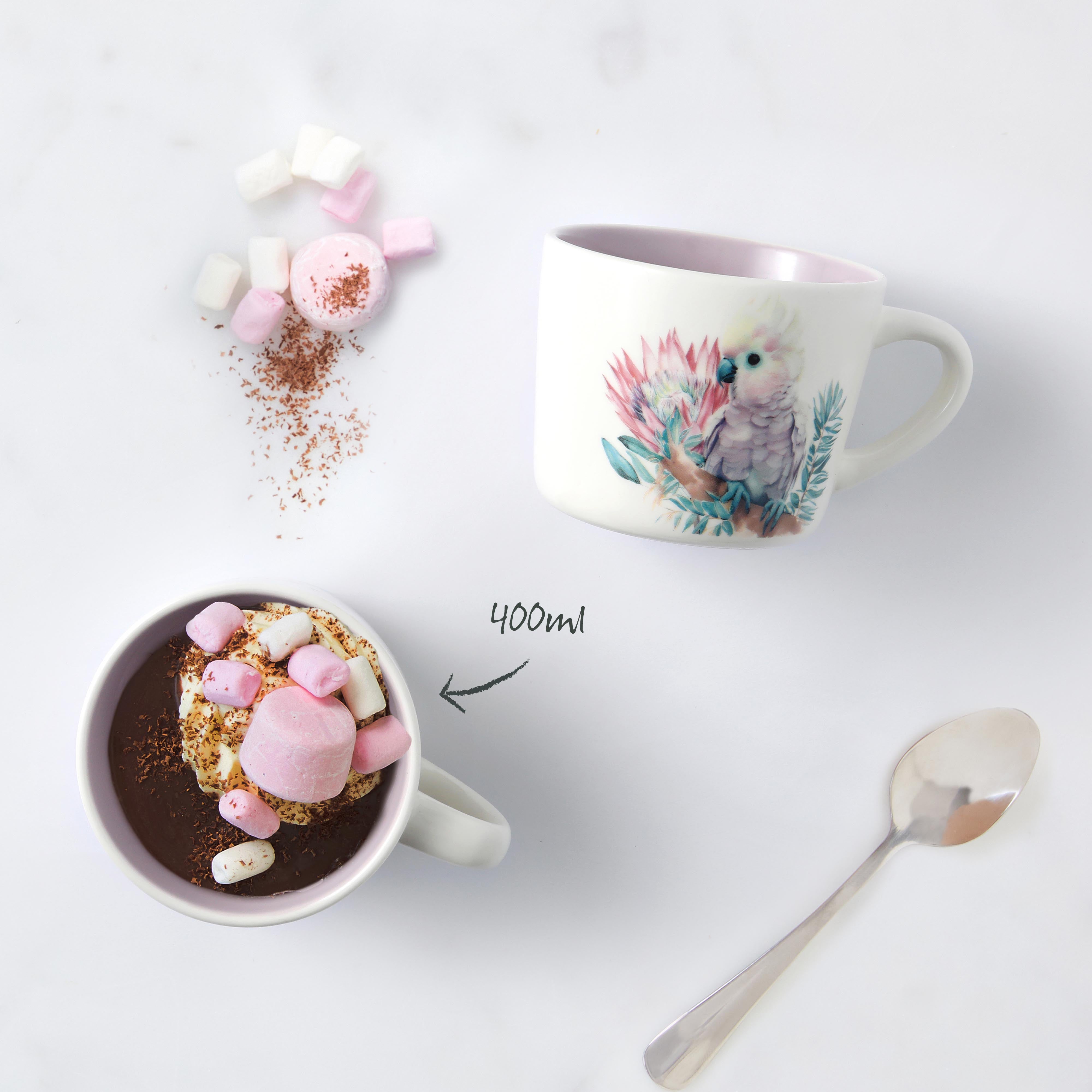 'Purple Cockatoo' Printed Mug 400ml
