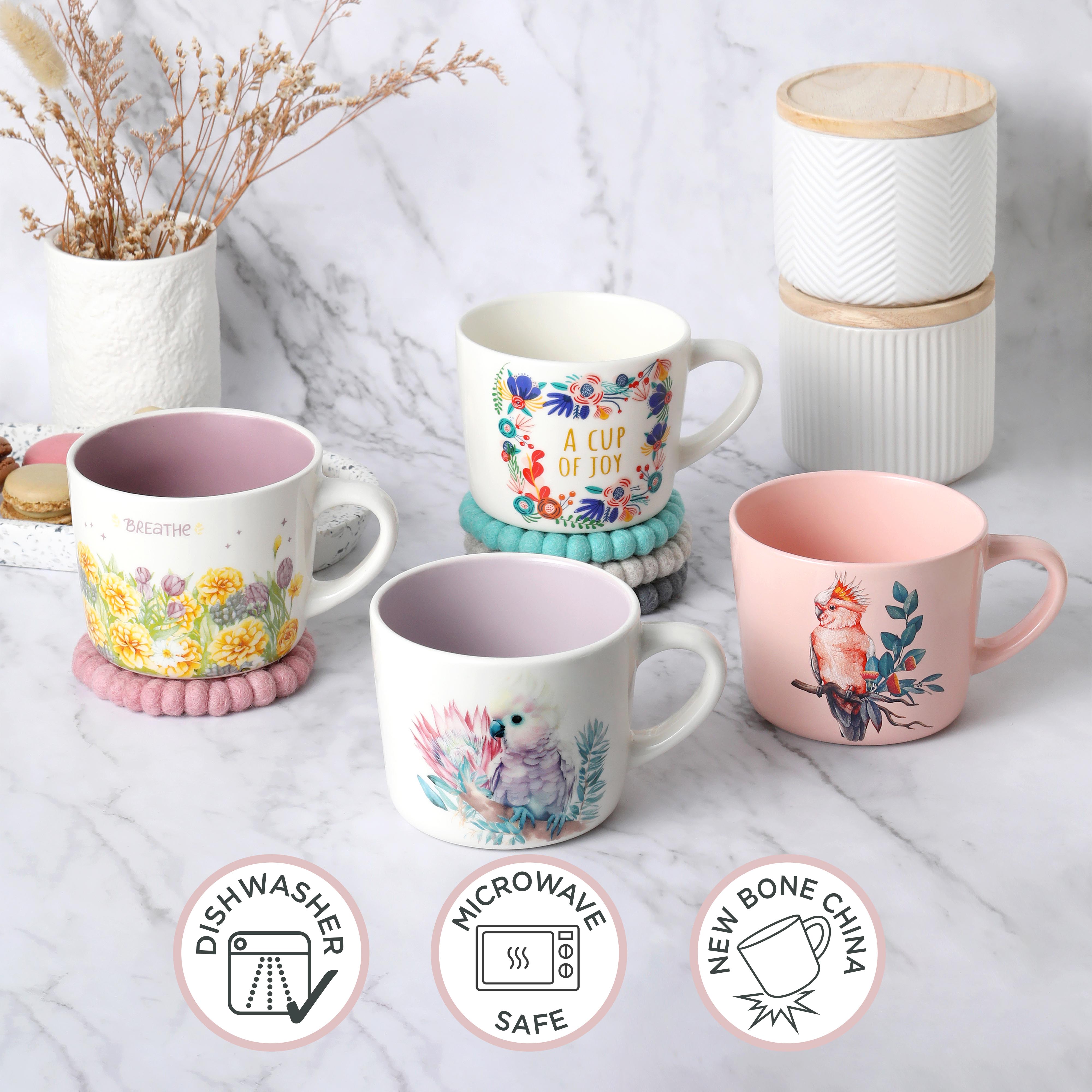 'Purple Cockatoo' Printed Mug 400ml
