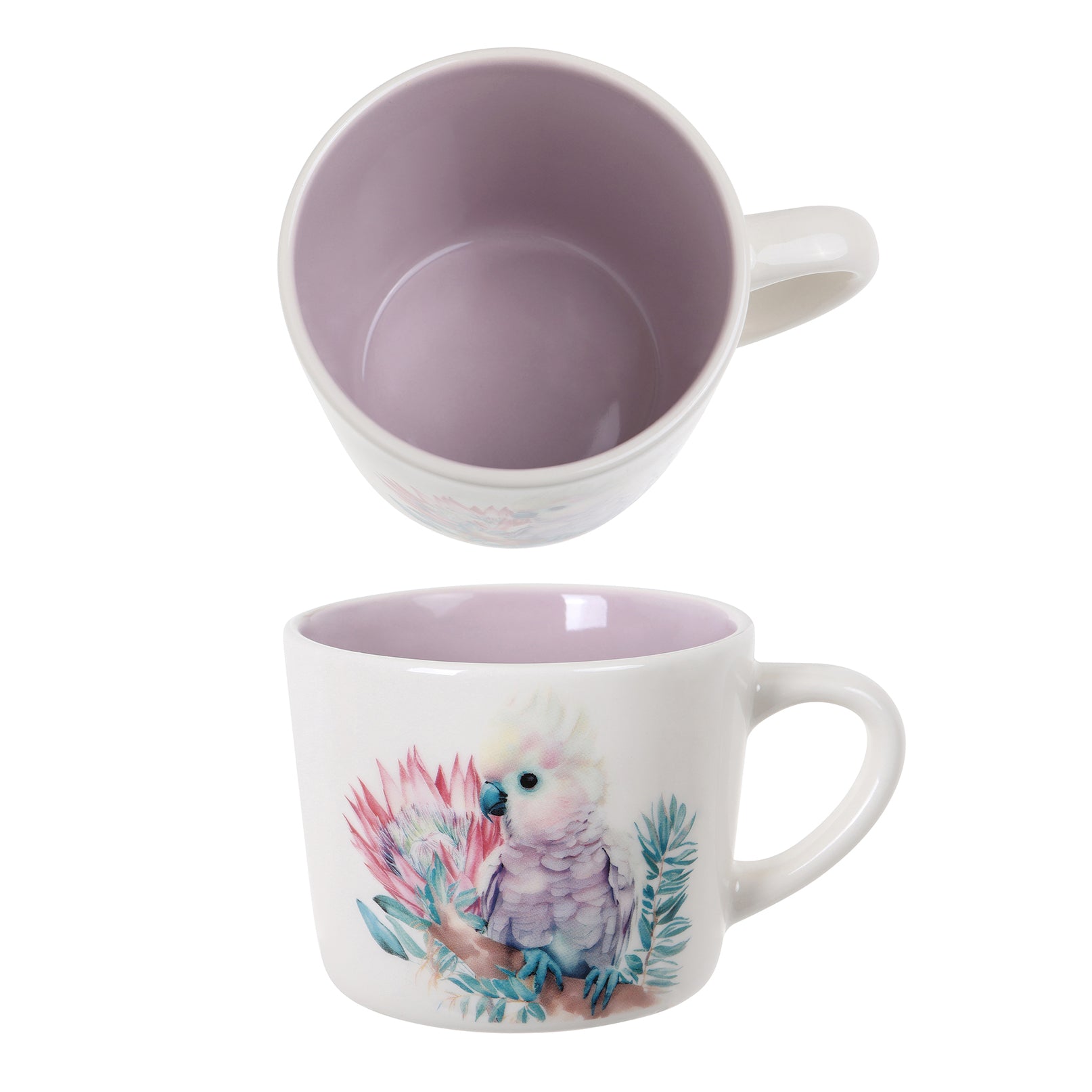 'Purple Cockatoo' Printed Mug 400ml