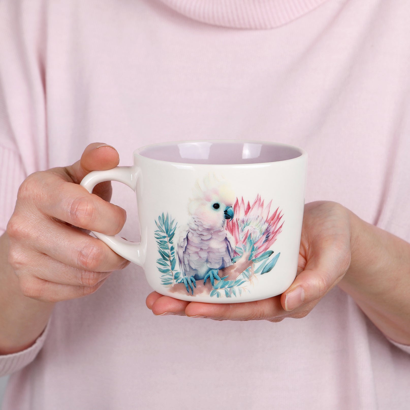 'Purple Cockatoo' Printed Mug 400ml