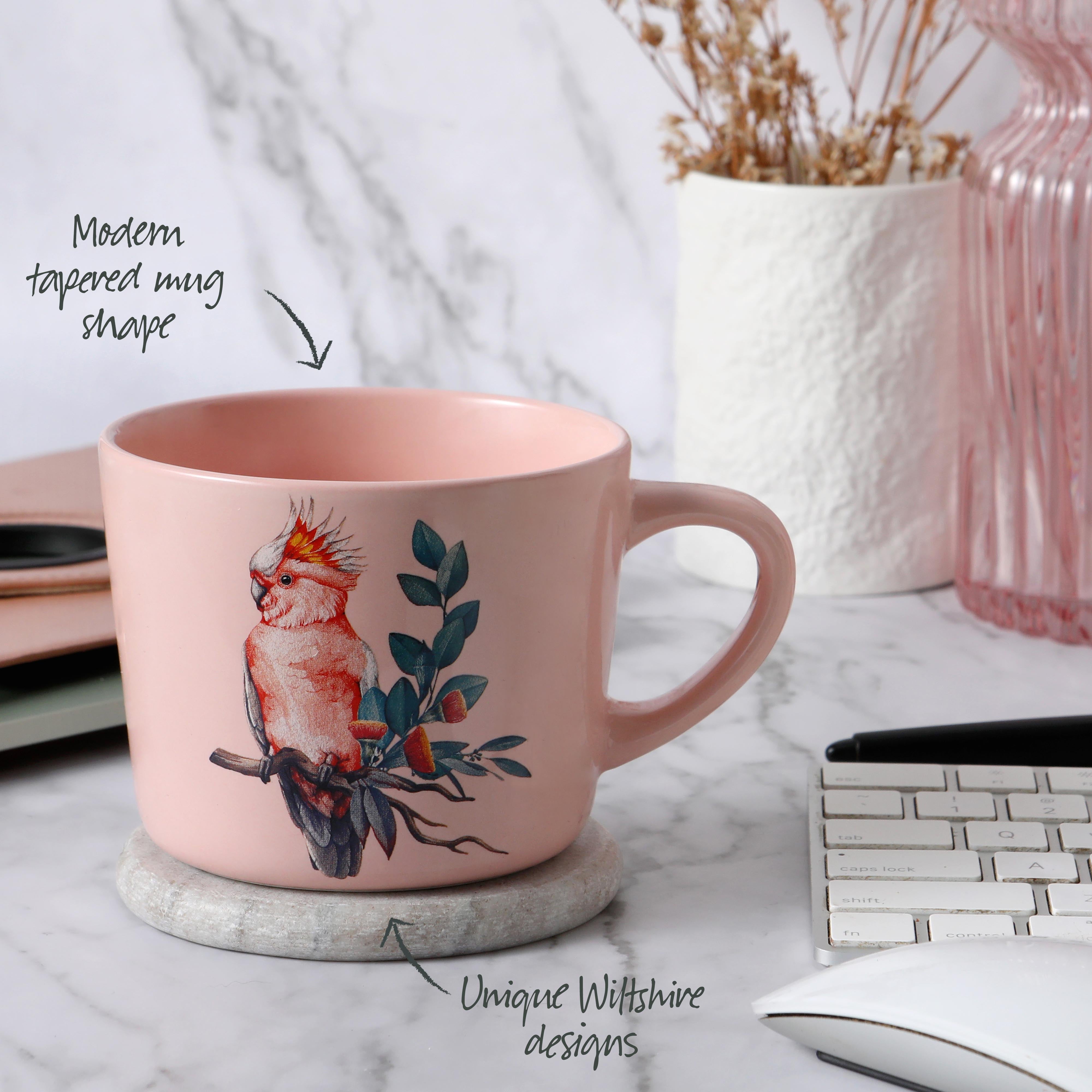 'Pink Cockatoo' Printed Mug 400ml