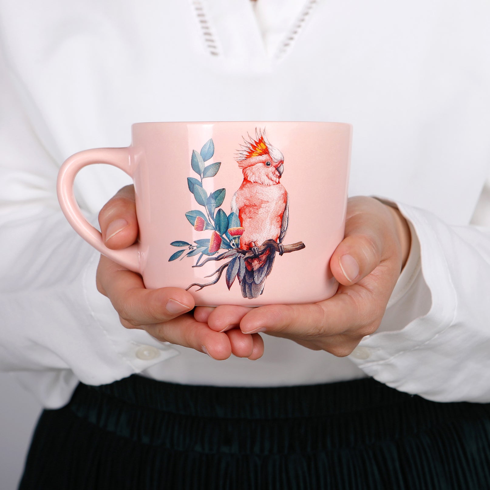 'Pink Cockatoo' Printed Mug 400ml