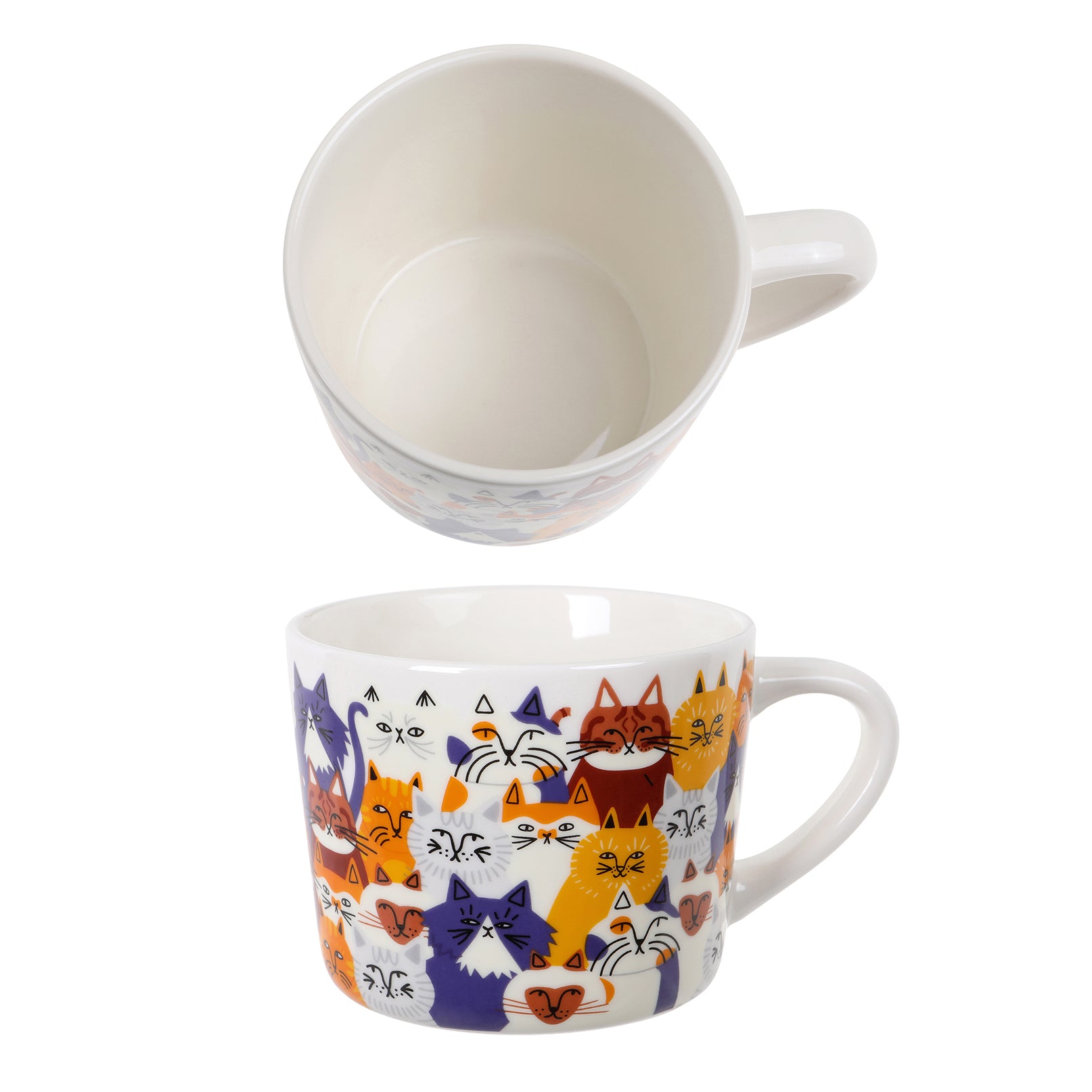 'Clowder Of Cats' Printed Mug 400ml