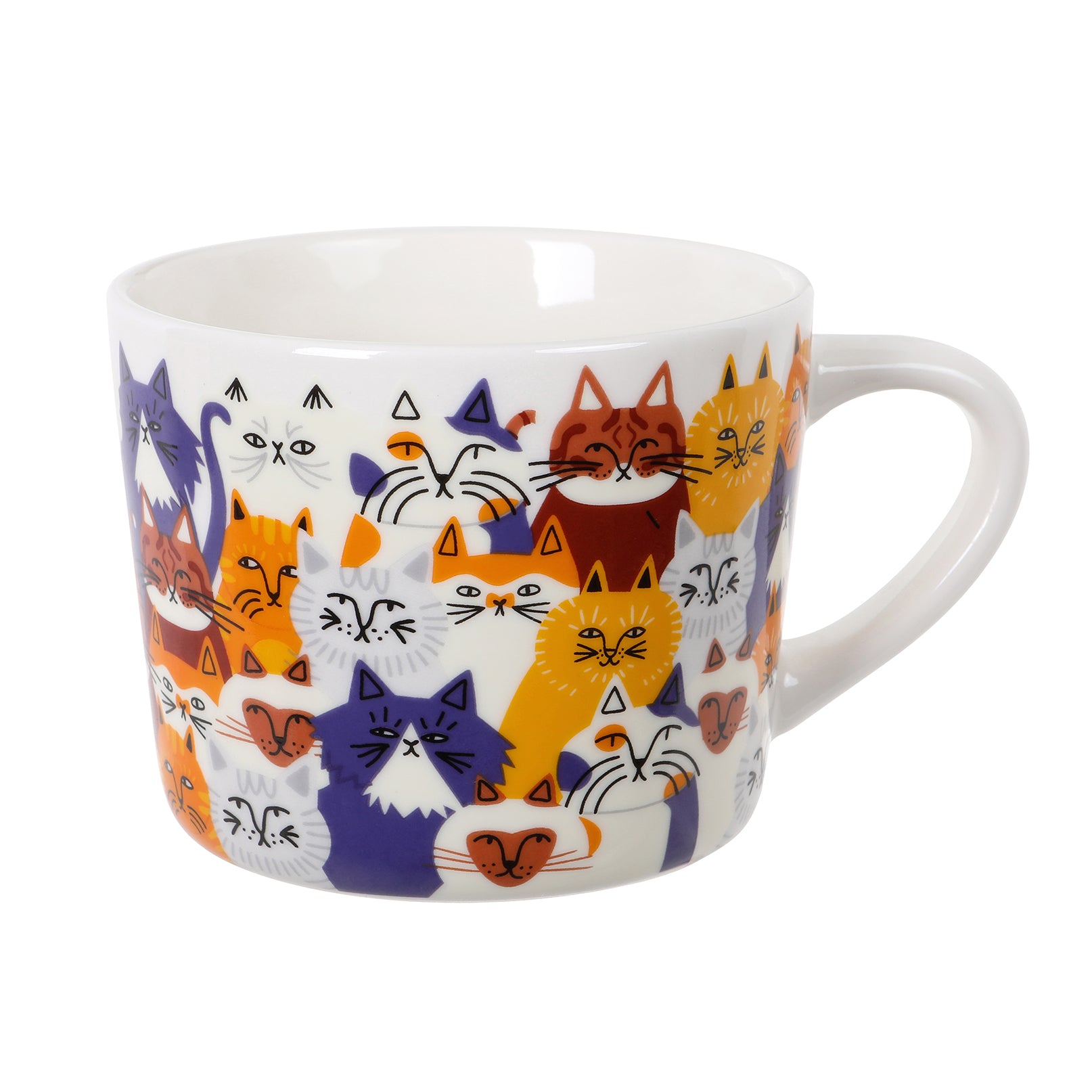 'Clowder Of Cats' Printed Mug 400ml