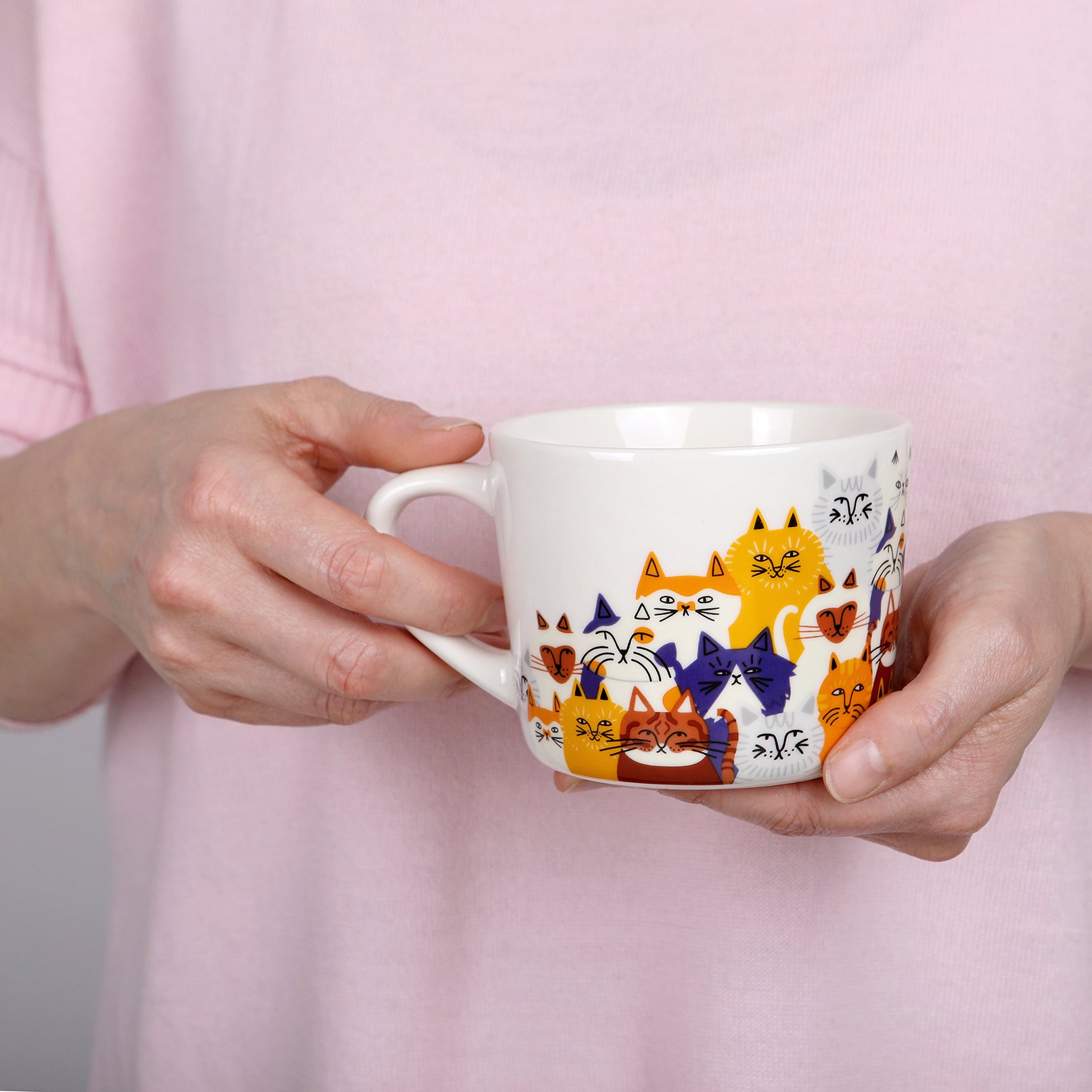 'Clowder Of Cats' Printed Mug 400ml
