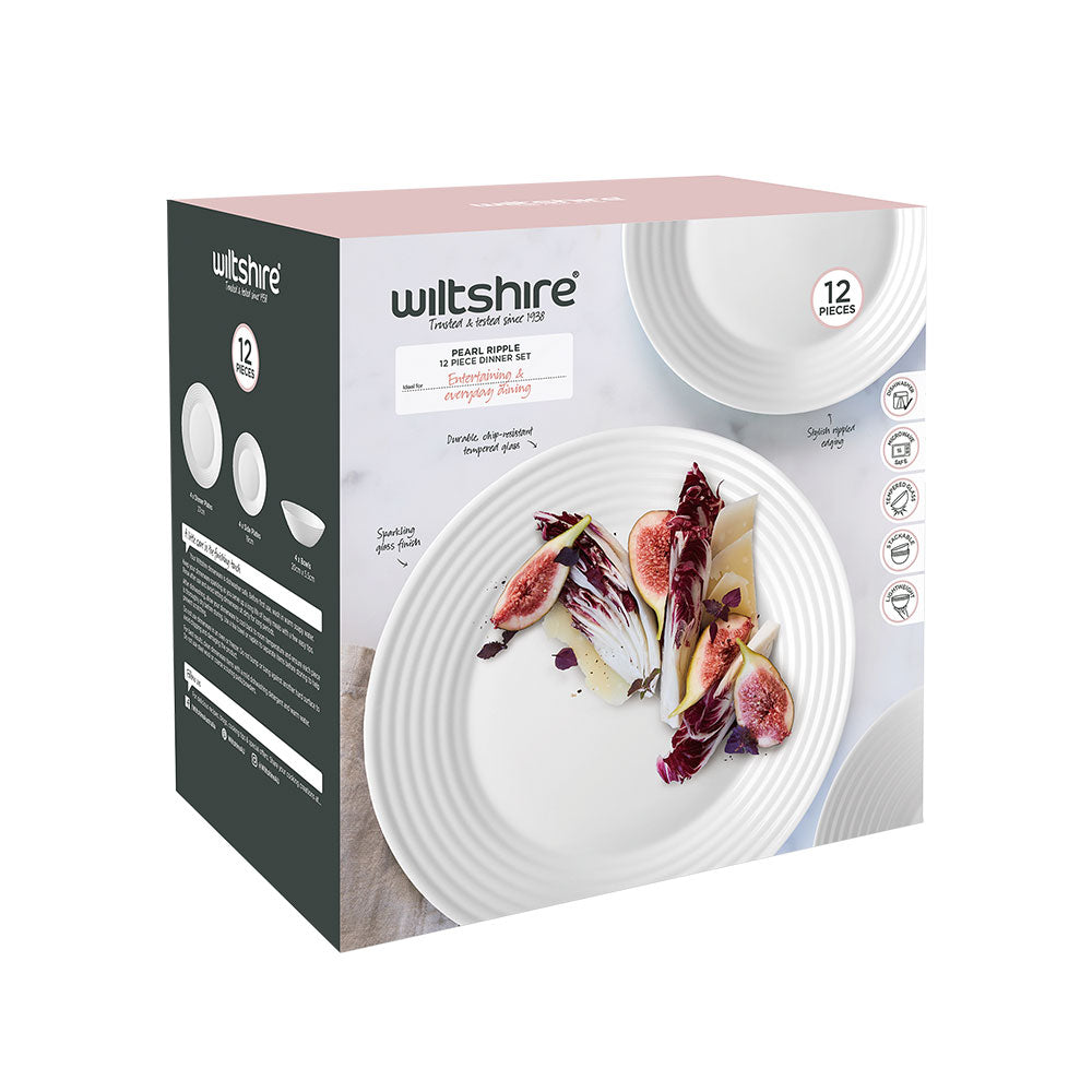 Pearl Ripple 12 Piece Dinner Set