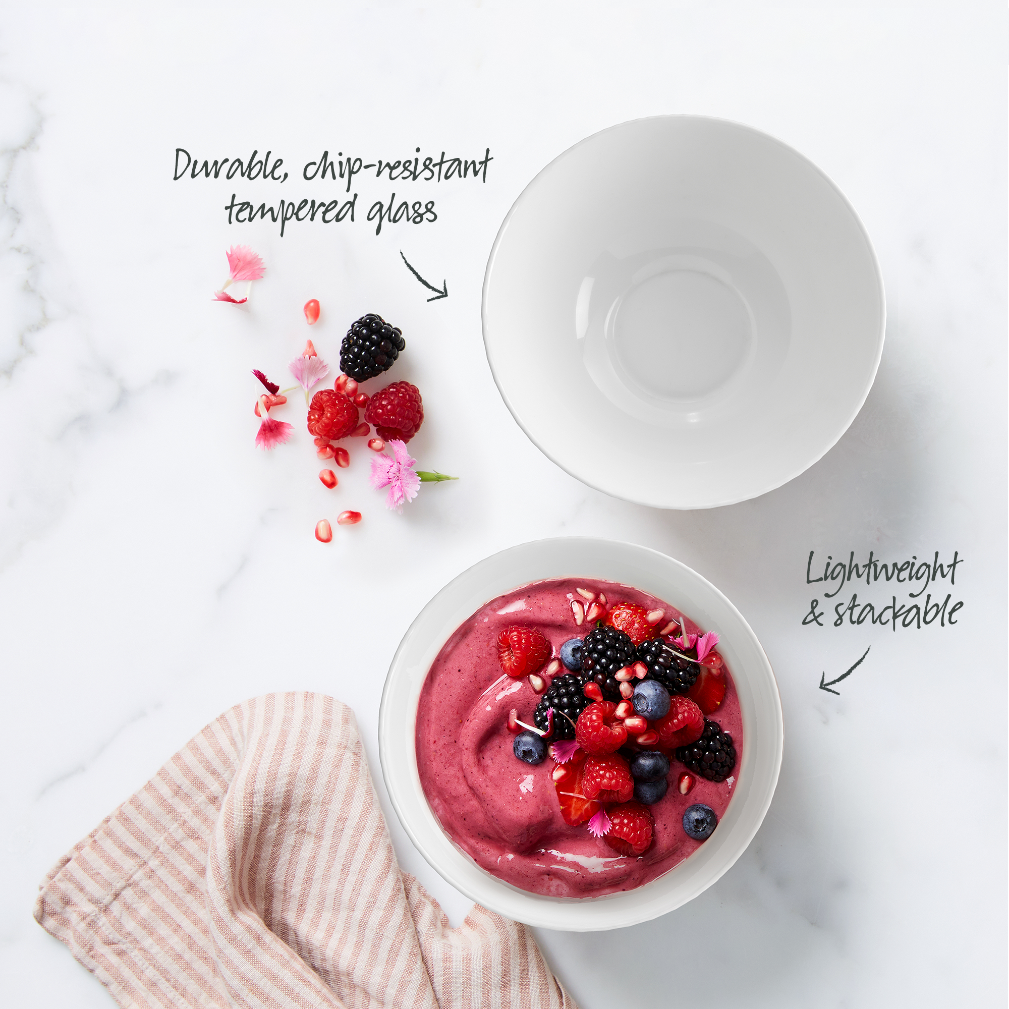 Diamond White Rice Bowl 12cm x 5.5cm