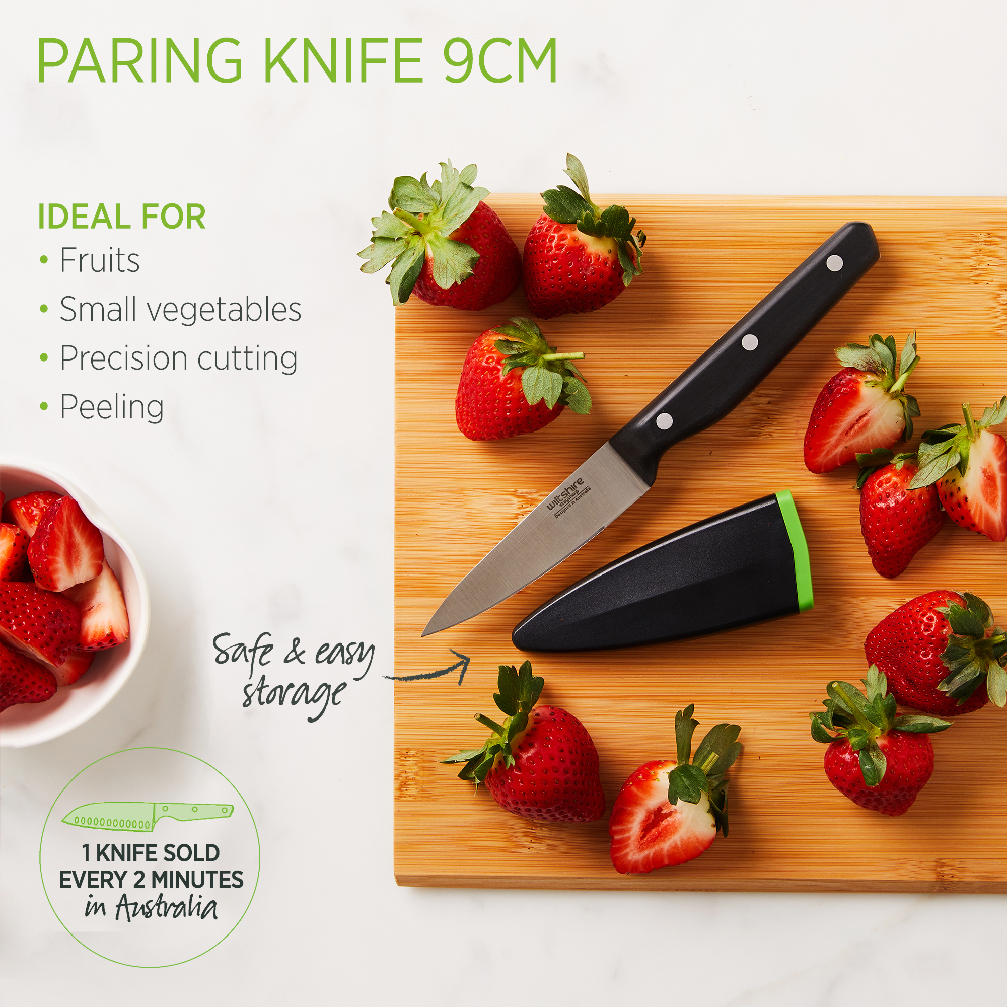 Staysharp Triple Rivet Paring Knife 9cm