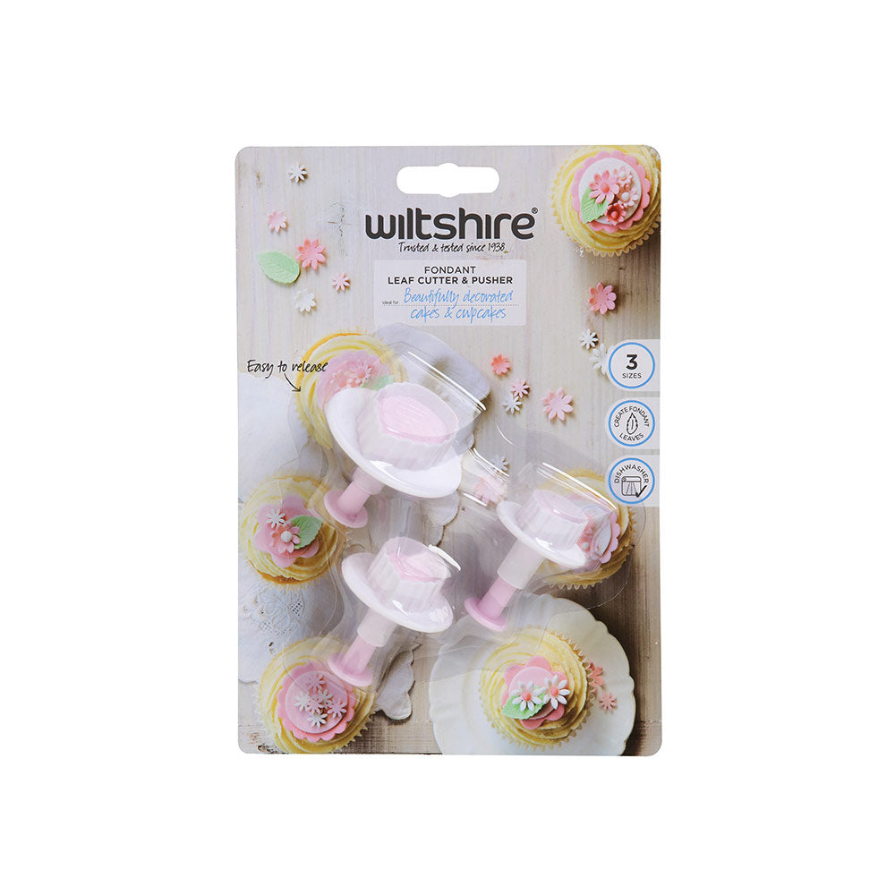 Fondant Leaf Cutter & Pusher Leaf Set of 3