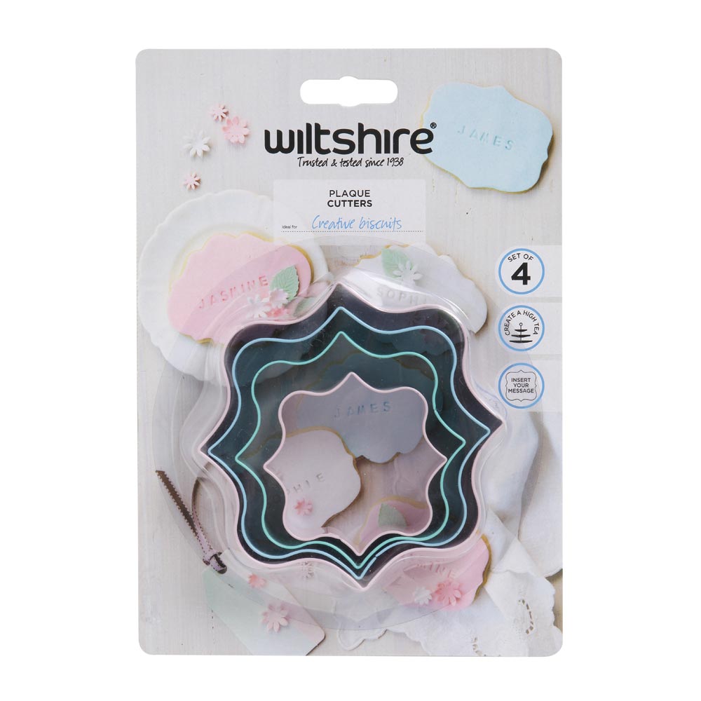 Plaque Cookie Cutters Set of 4