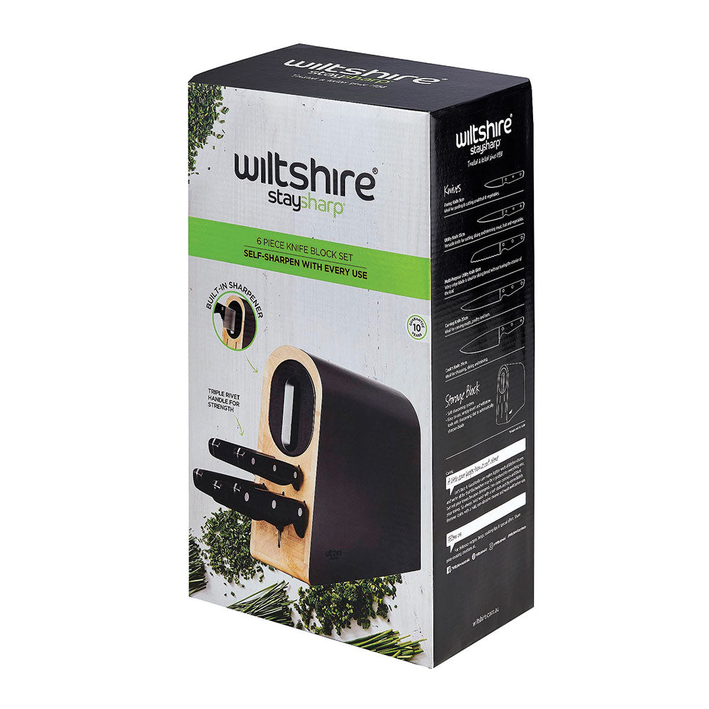 Staysharp Triple Rivet Knife Block Set 6 Piece