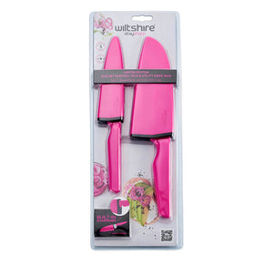 Staysharp Pink Duo Set Santoku & Utility Knife 2 Piece